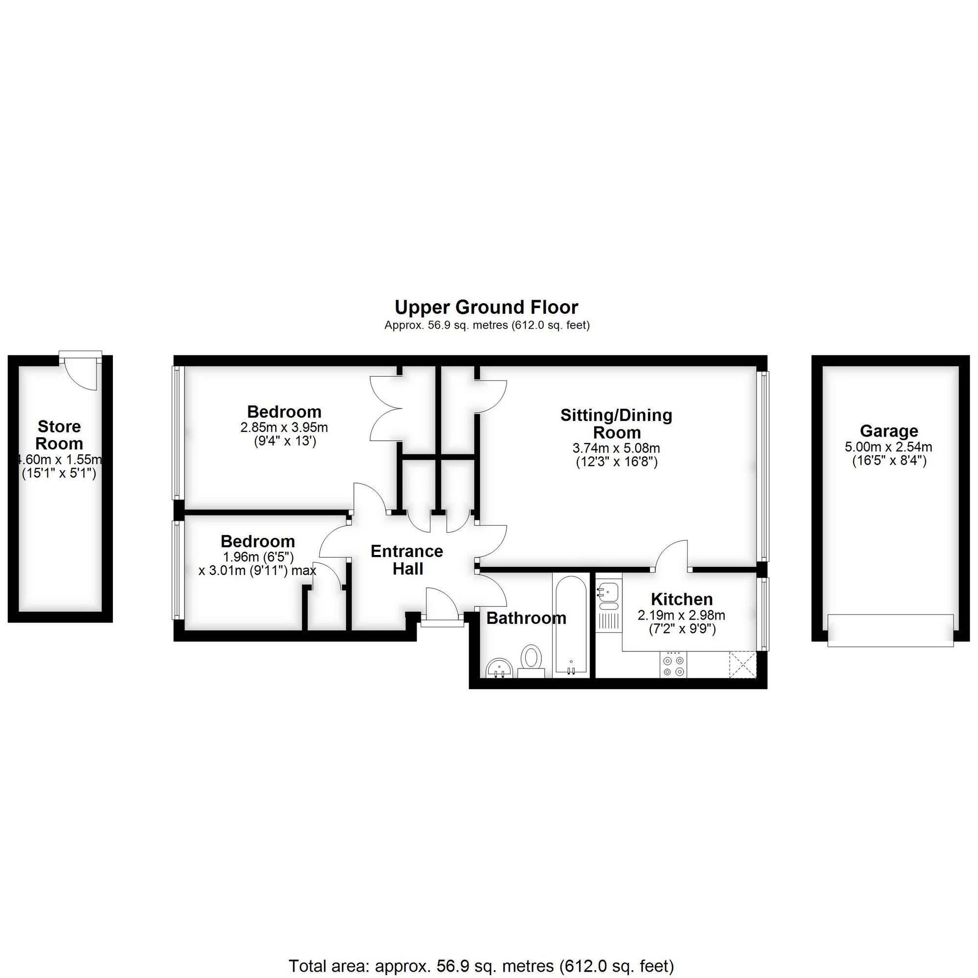 2 Bedroom Apartment For Sale - Pirton Road, Hitchin, SG5 Floor Plan