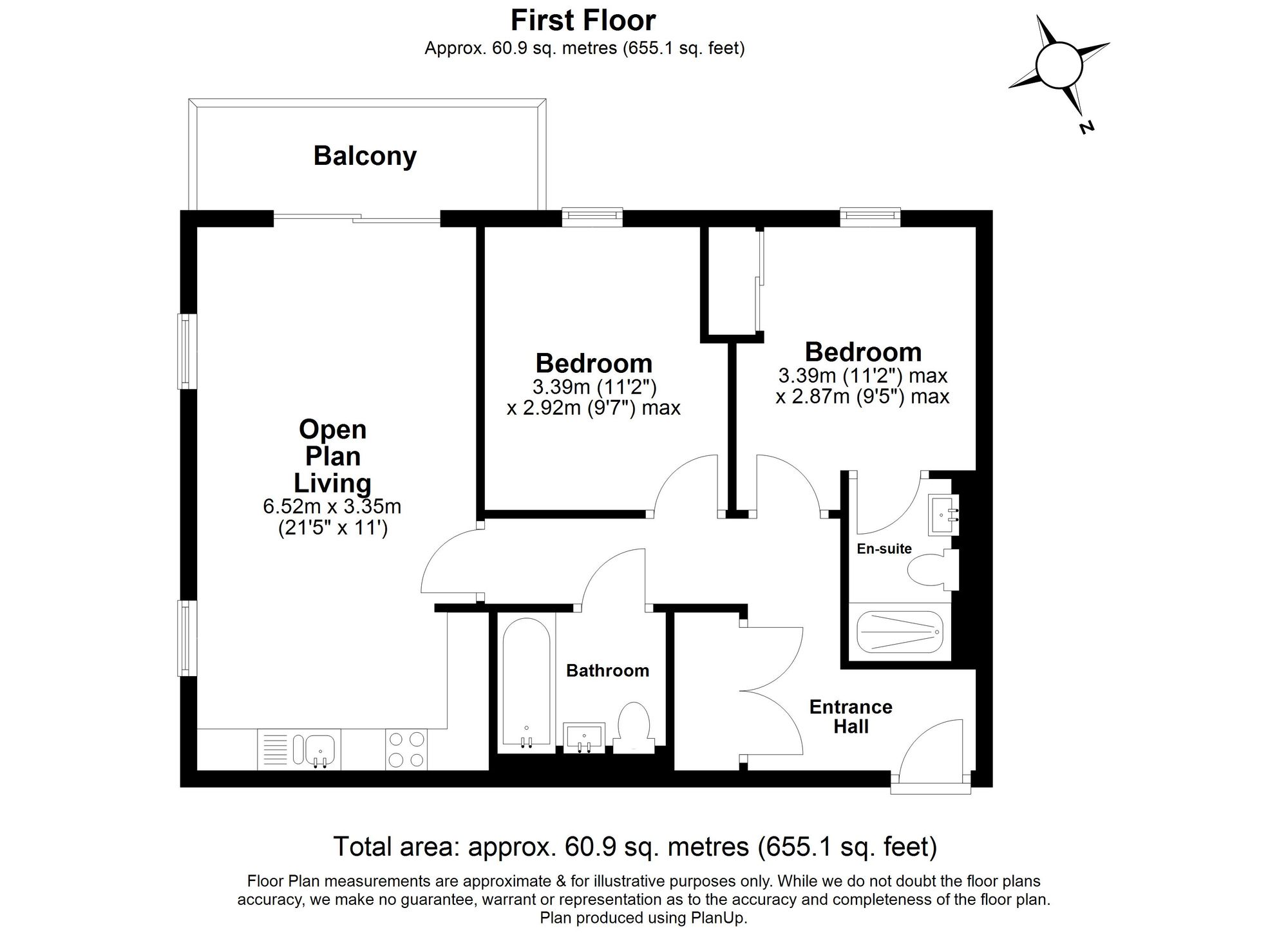 2 Bedroom Apartment For Sale - Allwoods Place, Hitchin, SG4 Floor Plan