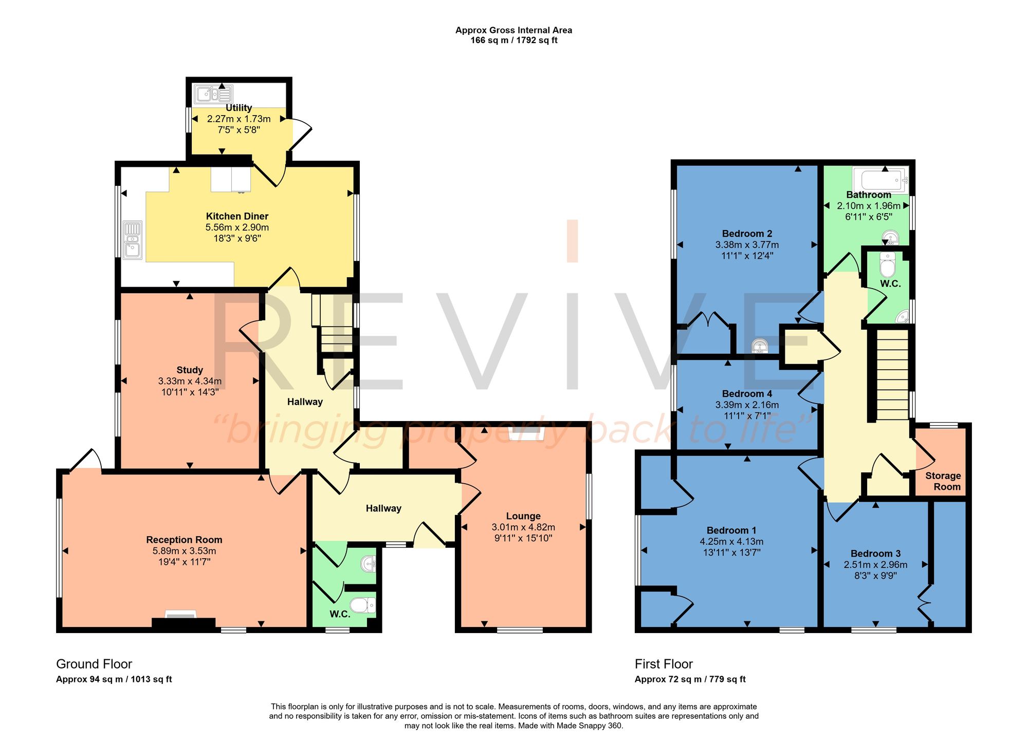 Floor plan for 4 Bedroom House, Crossley Road, St. Helens, WA10