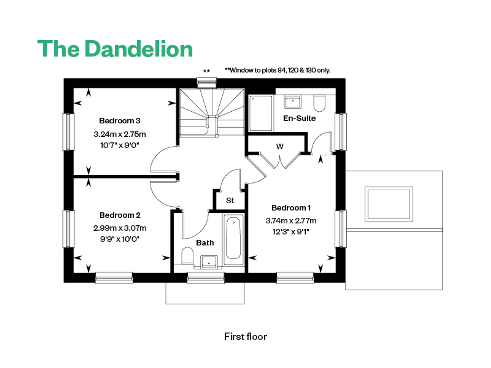 3 Bedroom House For Sale - Off Graves Paddock, Bates Ave, SG15 Floor Plan