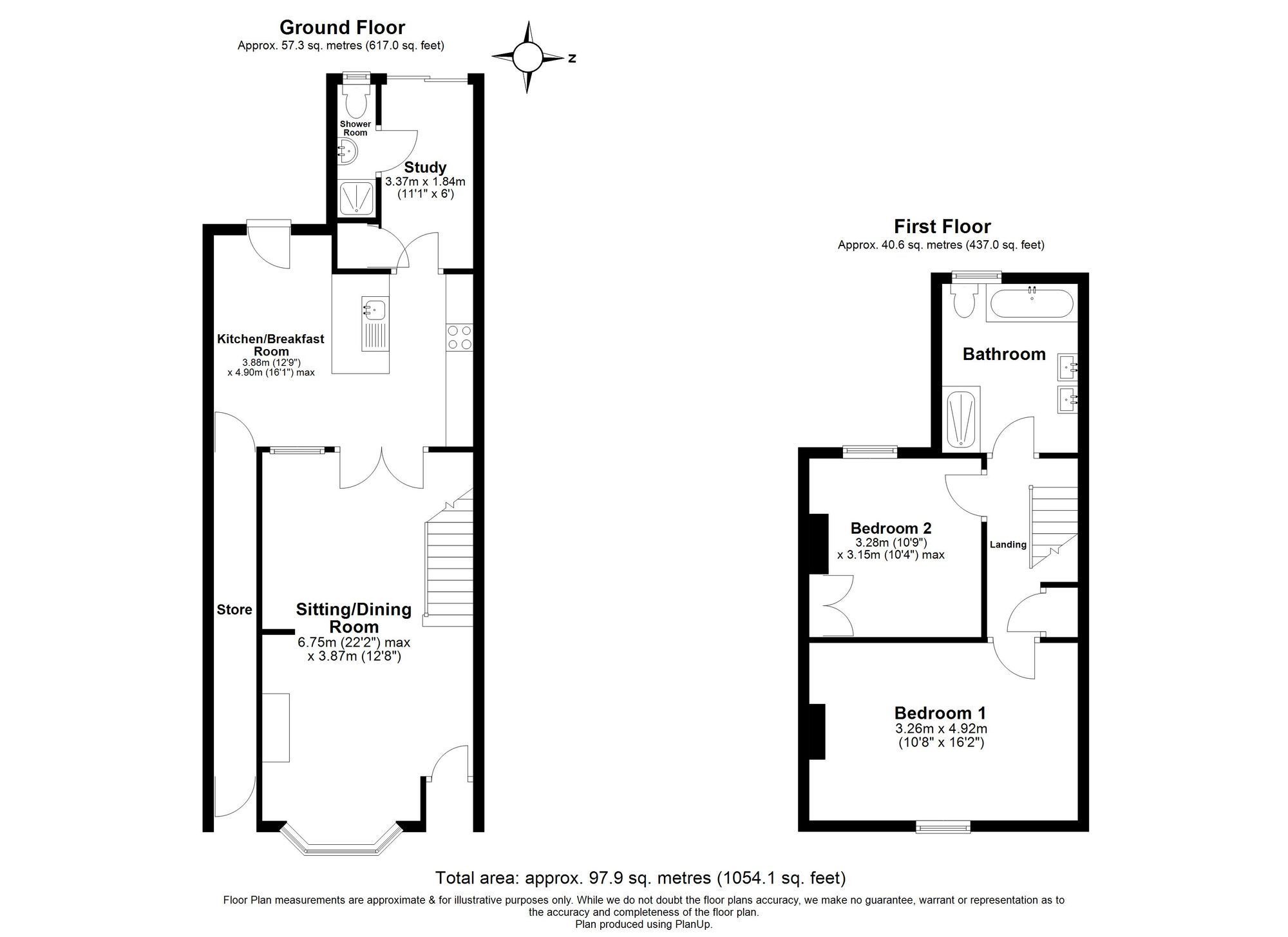 2 Bedroom House For Sale - Grove Road, Hitchin, SG5 Floor Plan