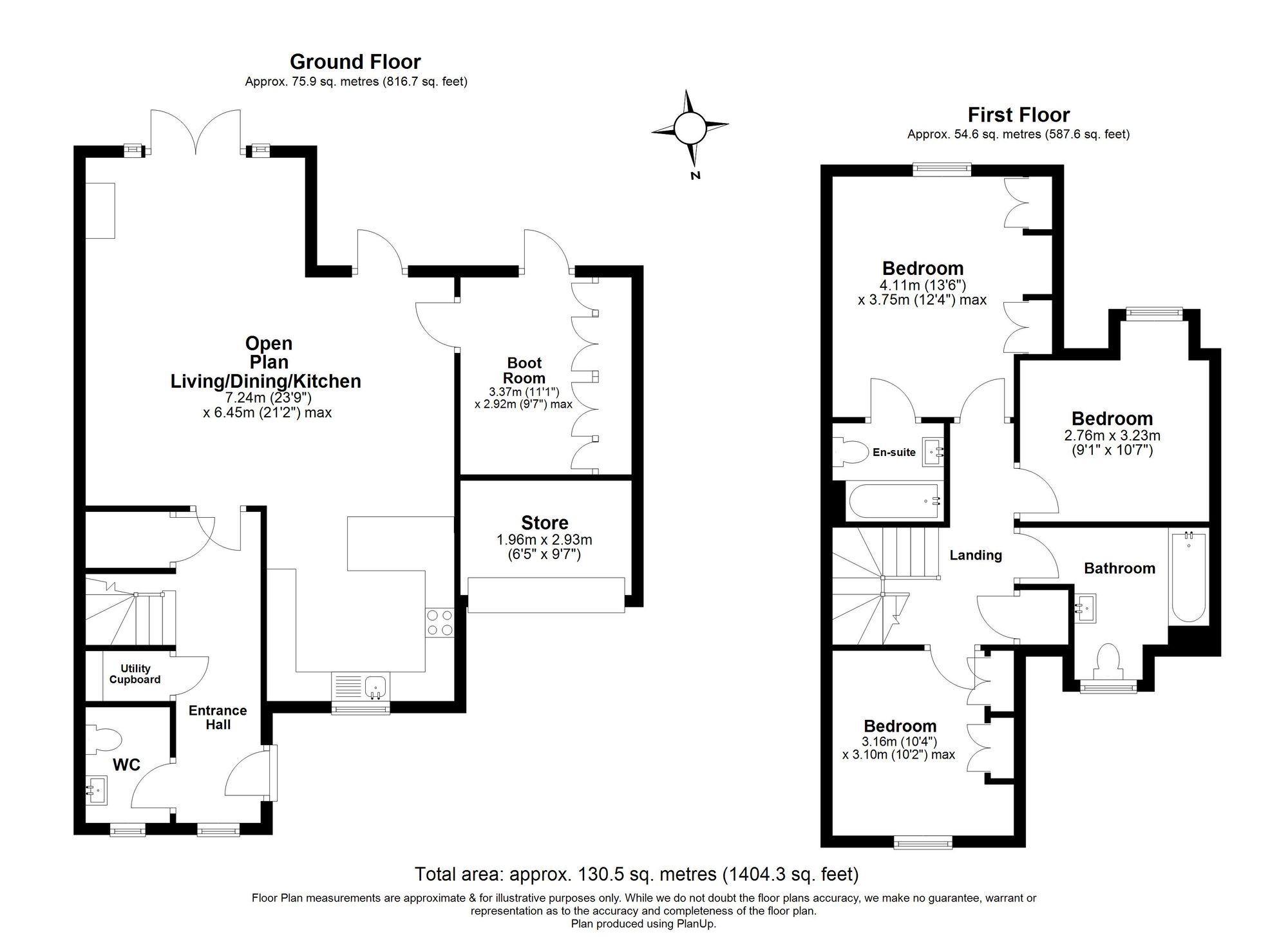 3 Bedroom House For Sale - Horseshoe Close, Dunton, SG18 Floor Plan