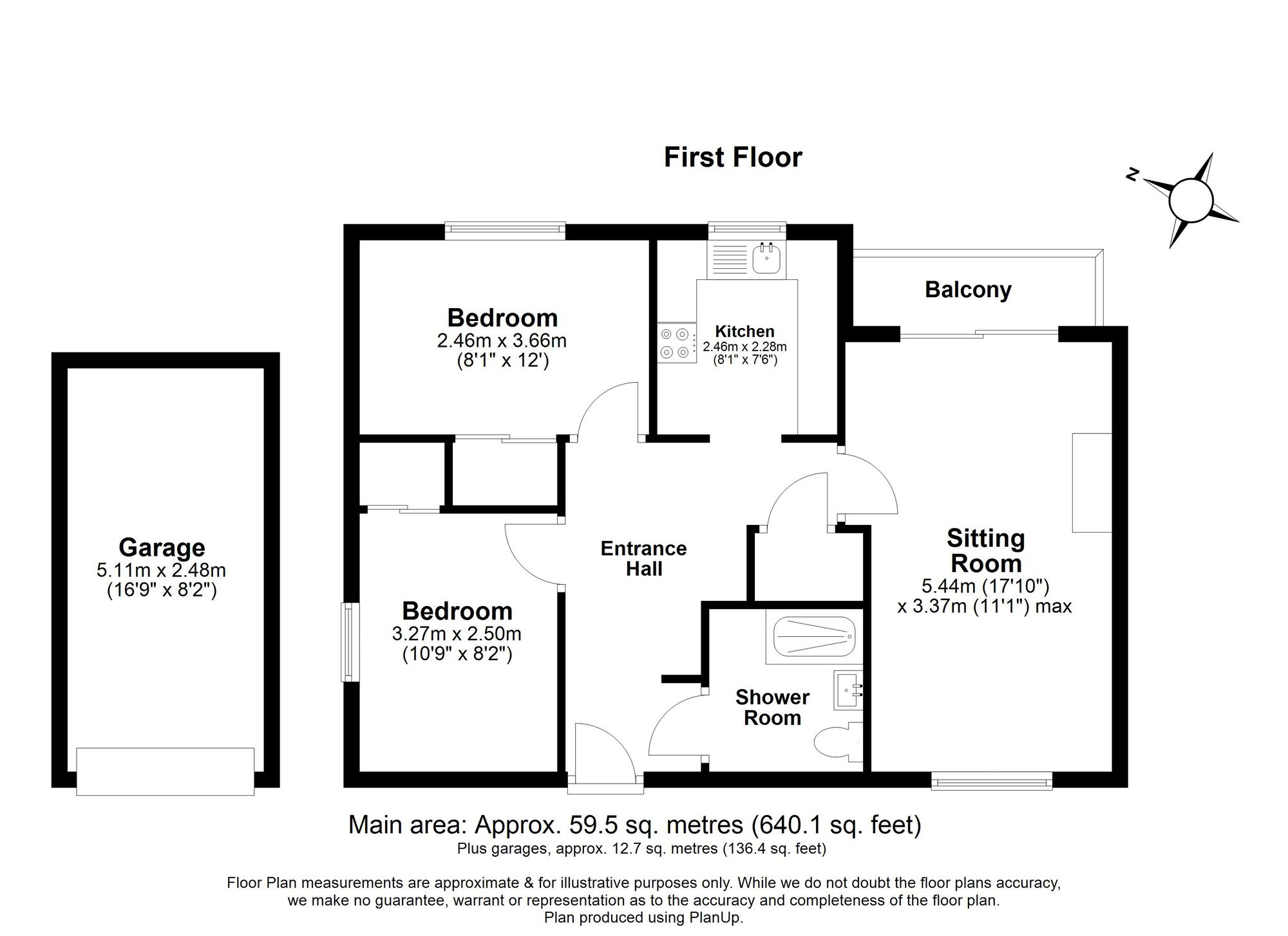 2 Bedroom Retirement Property For Sale - Riddell Gardens, Baldock, SG7 Floor Plan