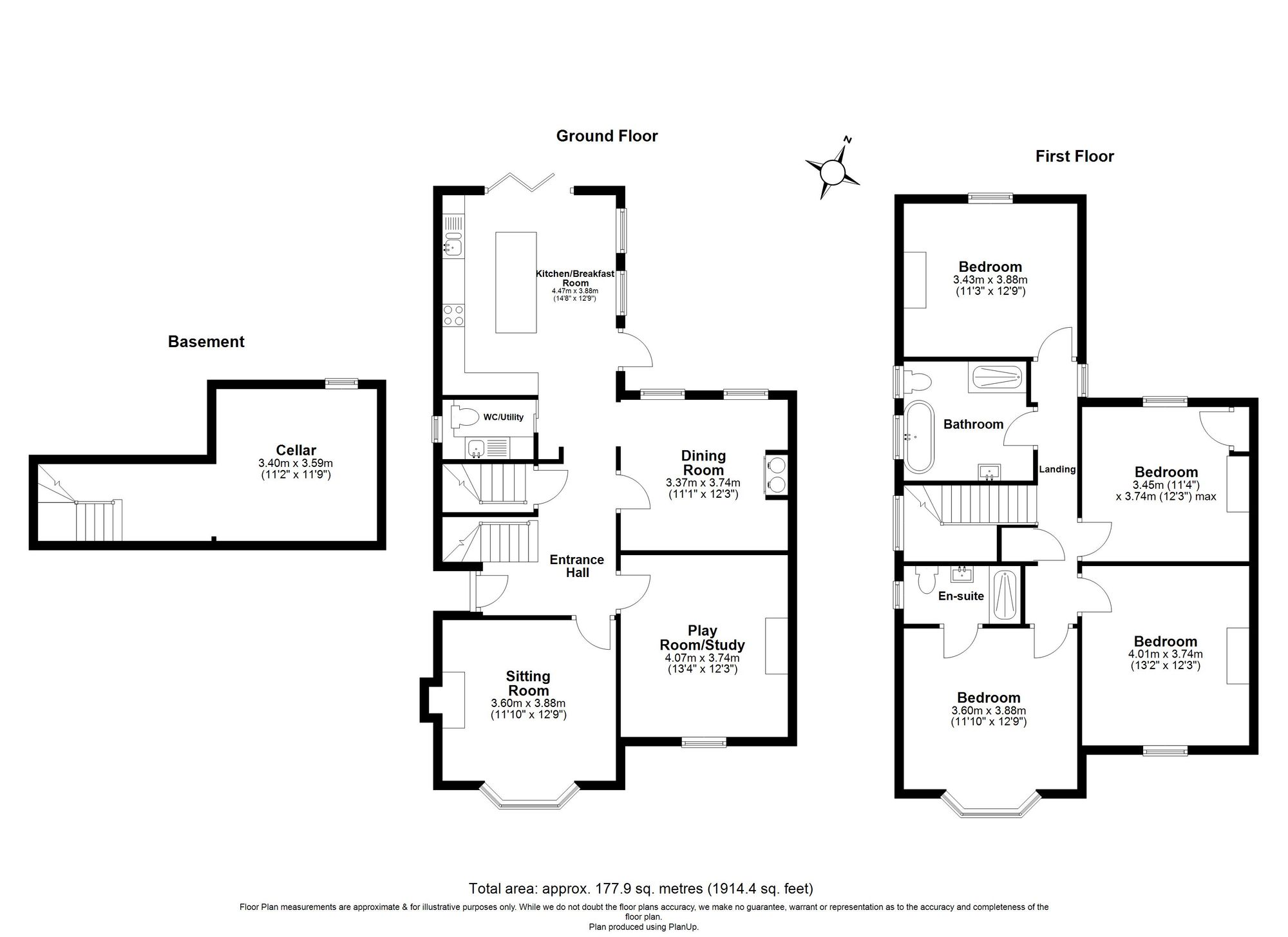 4 Bedroom House For Sale - Upper Tilehouse Street, Hitchin, SG5 Floor Plan