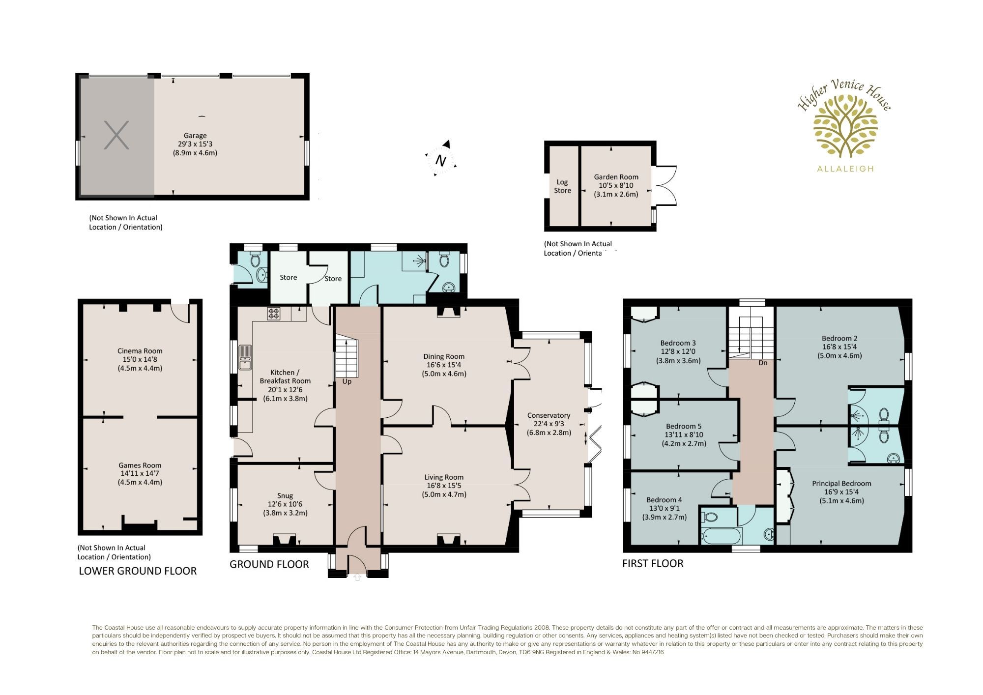 Higher Venice House & Barn, Allaleigh, near Totnes floorplan