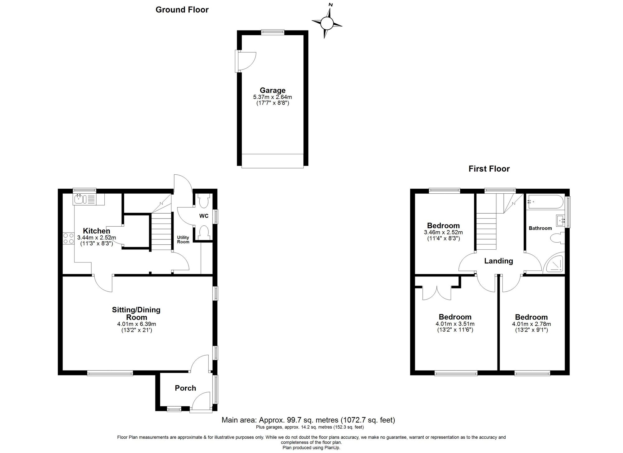 3 Bedroom House For Sale - Stevenage Road, Little Wymondley, SG4 Floor Plan