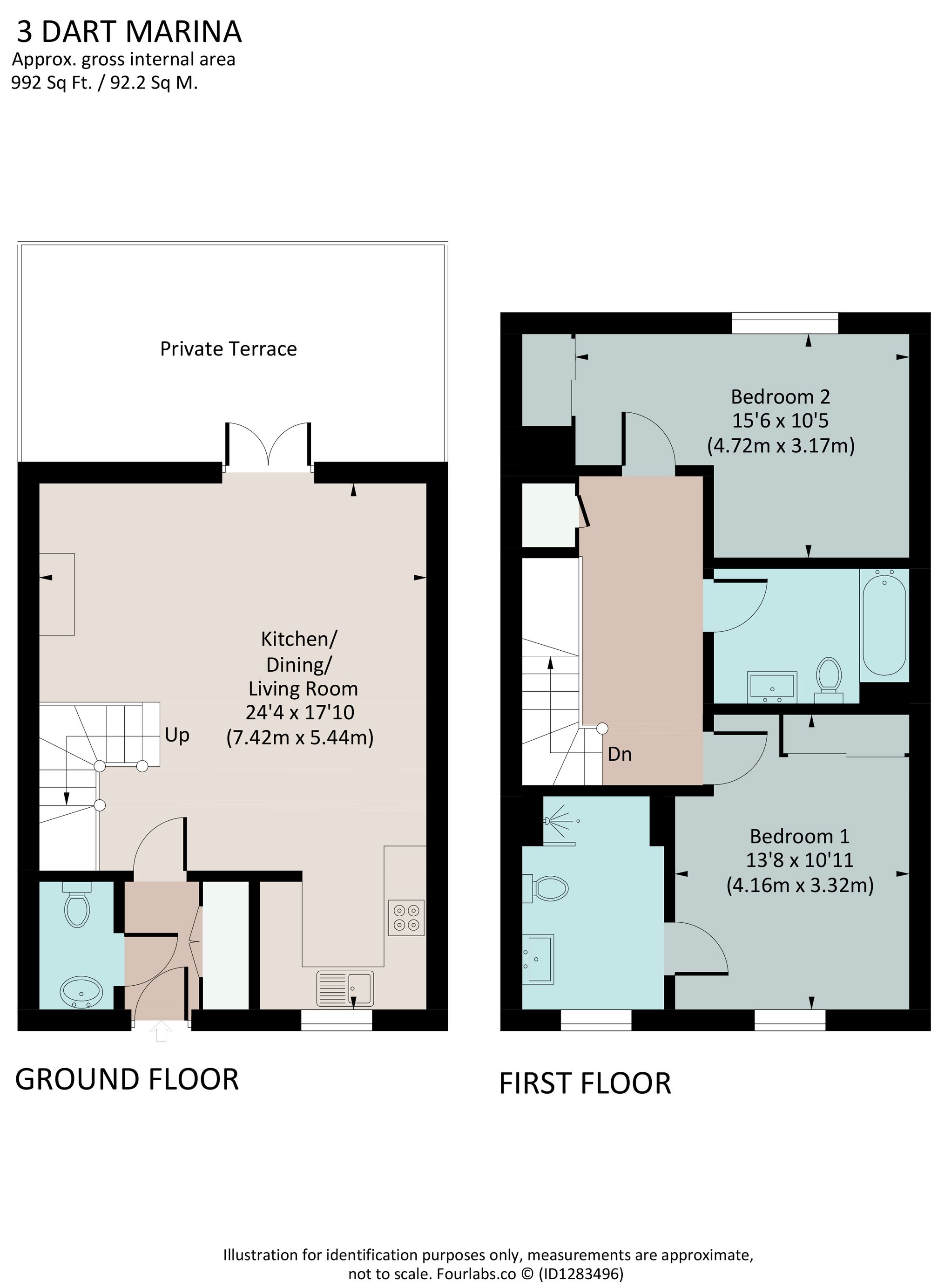 3 Dart Marina, Dartmouth, Devon floorplan