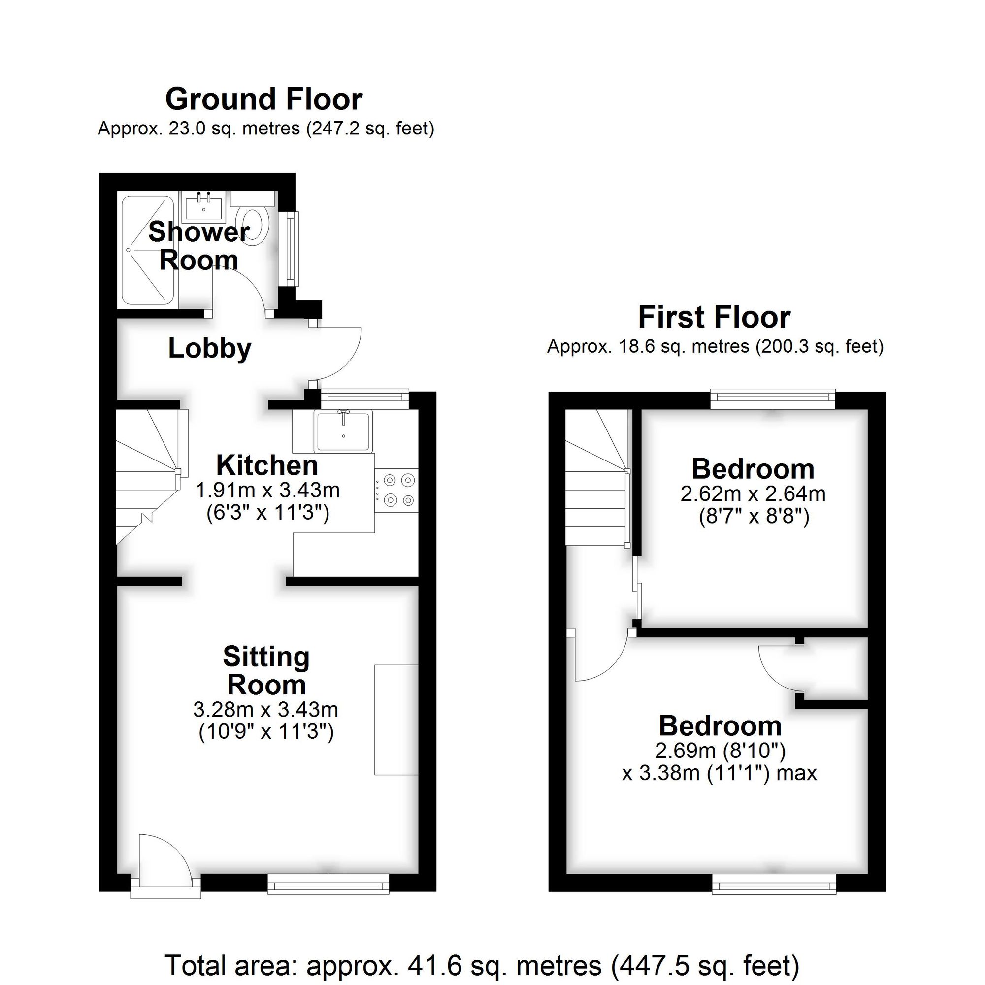 2 Bedroom House For Sale - Hillfoot Road, Shillington, SG5 Floor Plan