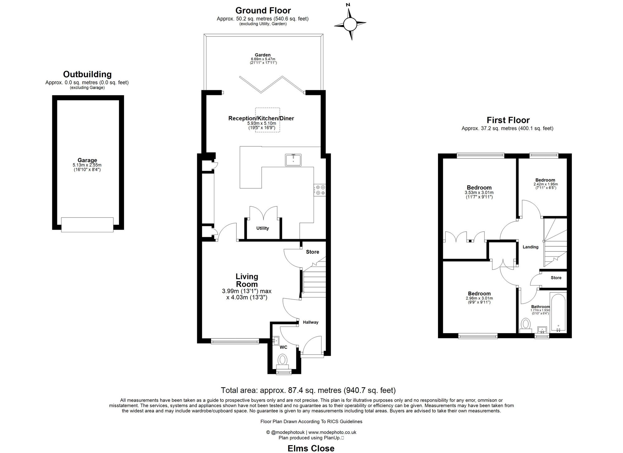 3 Bedroom House For Sale - Elms Close, Little Wymondley, SG4 Floor Plan