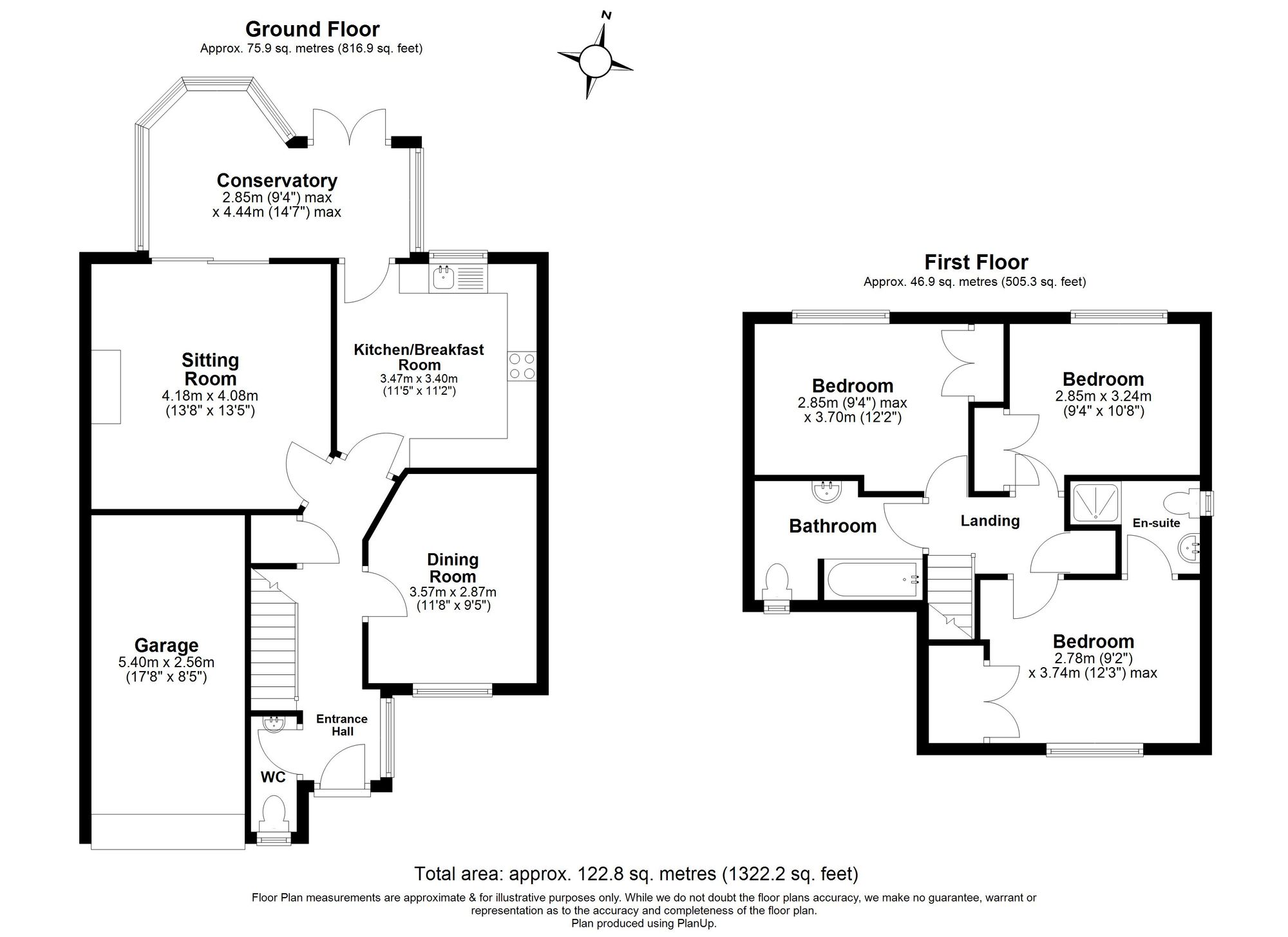 3 Bedroom House For Sale - Sycamore Close, St. Ippolyts, SG4 Floor Plan