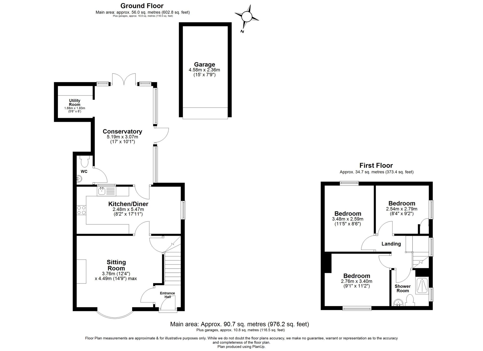 3 Bedroom House For Sale - Cherry Trees, Lower Stondon, SG16 Floor Plan