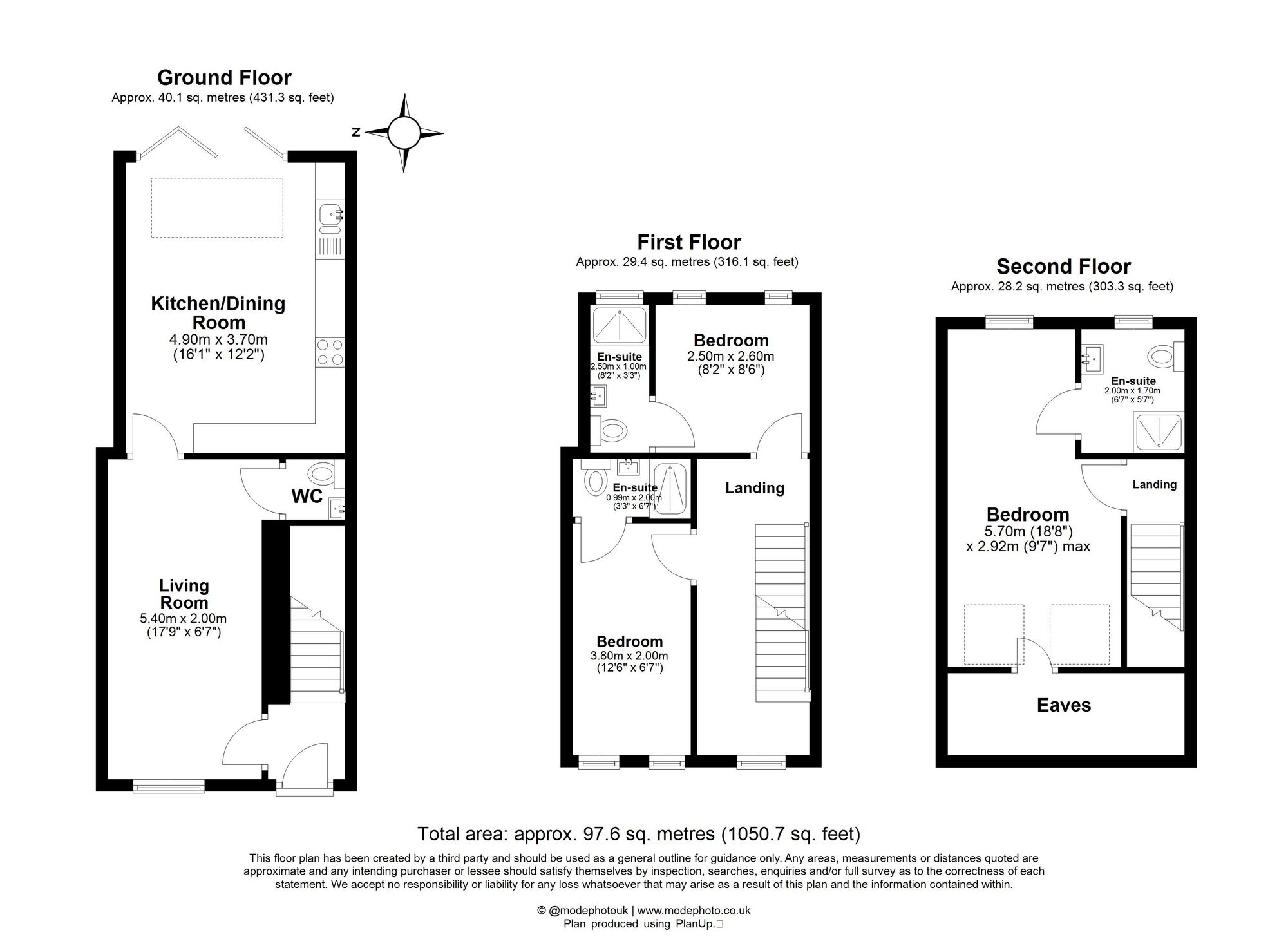 3 Bedroom House For Sale - Whinbush Road, Hitchin, SG5 Floor Plan
