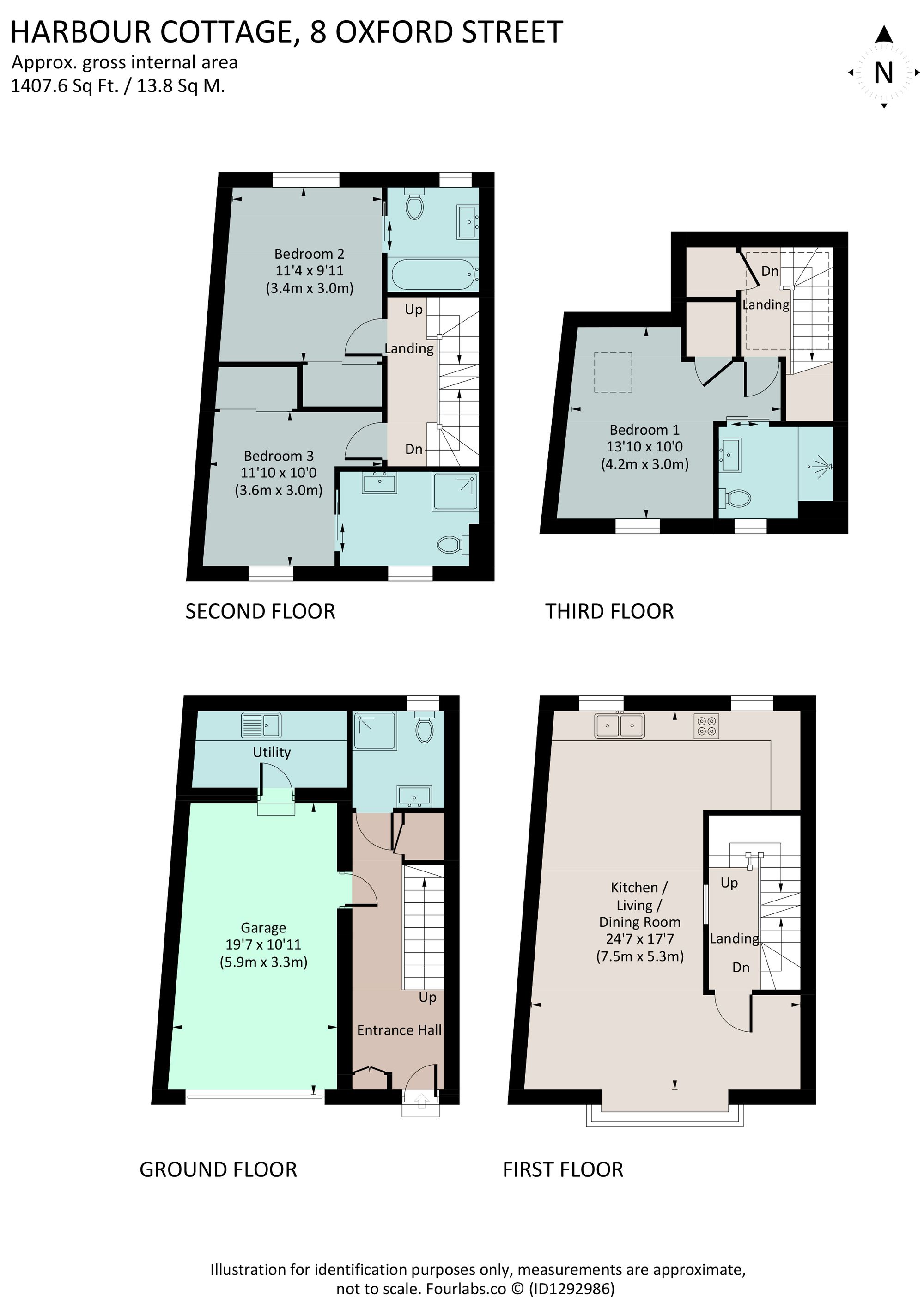 Harbour Cottage, 8 Oxford Street, Dartmouth floorplan