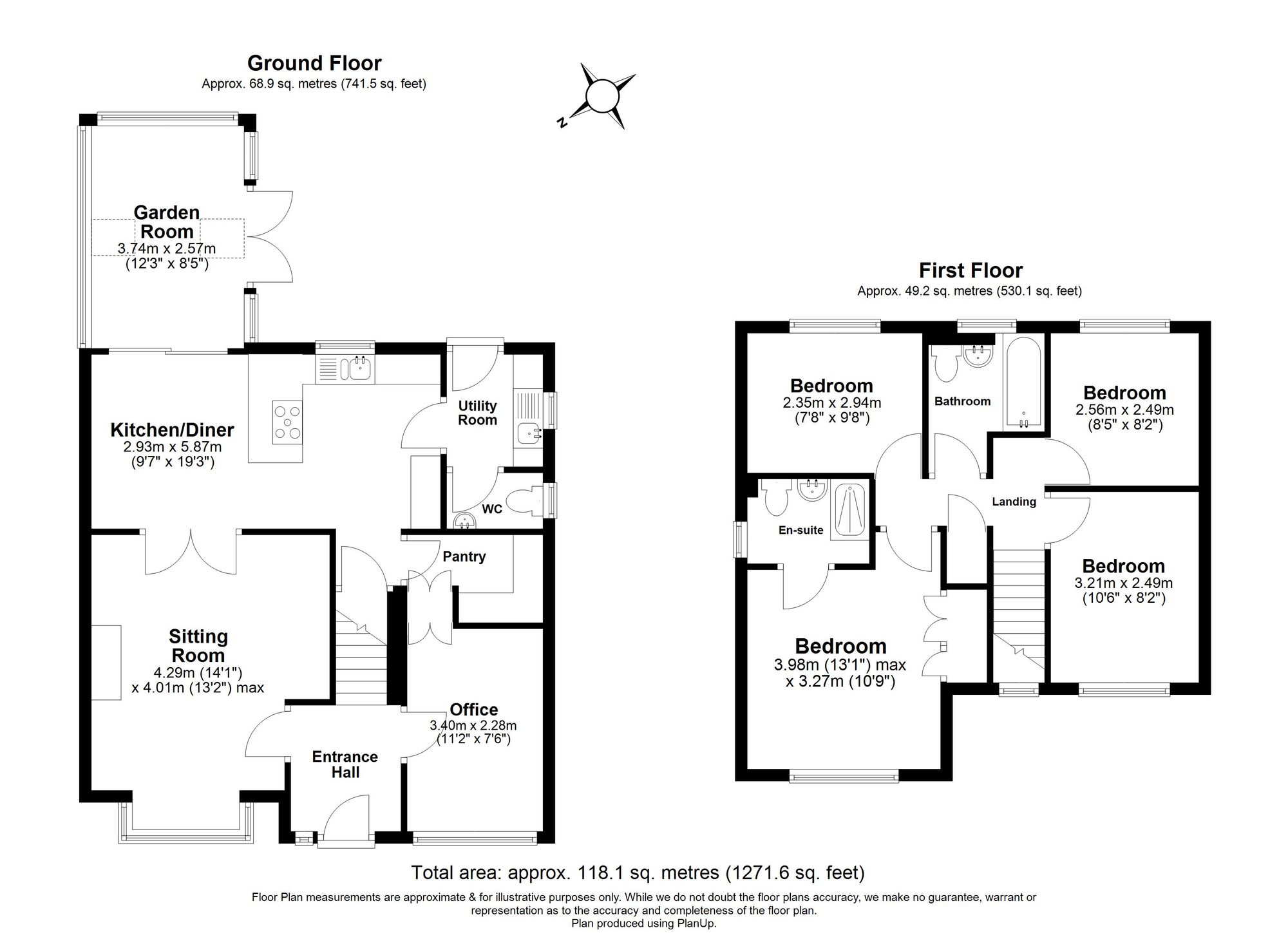4 Bedroom House For Sale - Gibson Close, Hitchin, SG4 Floor Plan