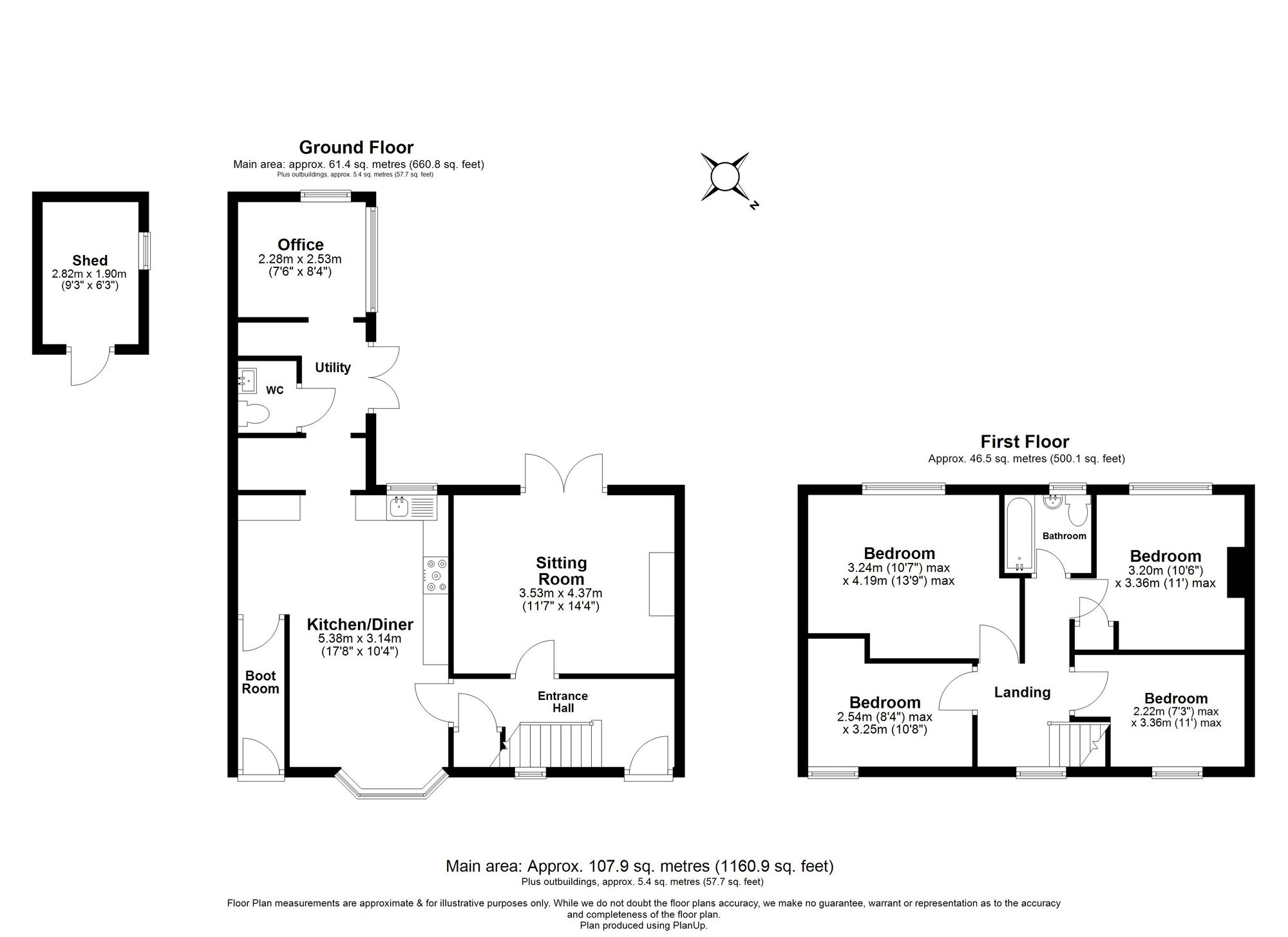 4 Bedroom House For Sale - Highover Way, Hitchin, SG4 Floor Plan