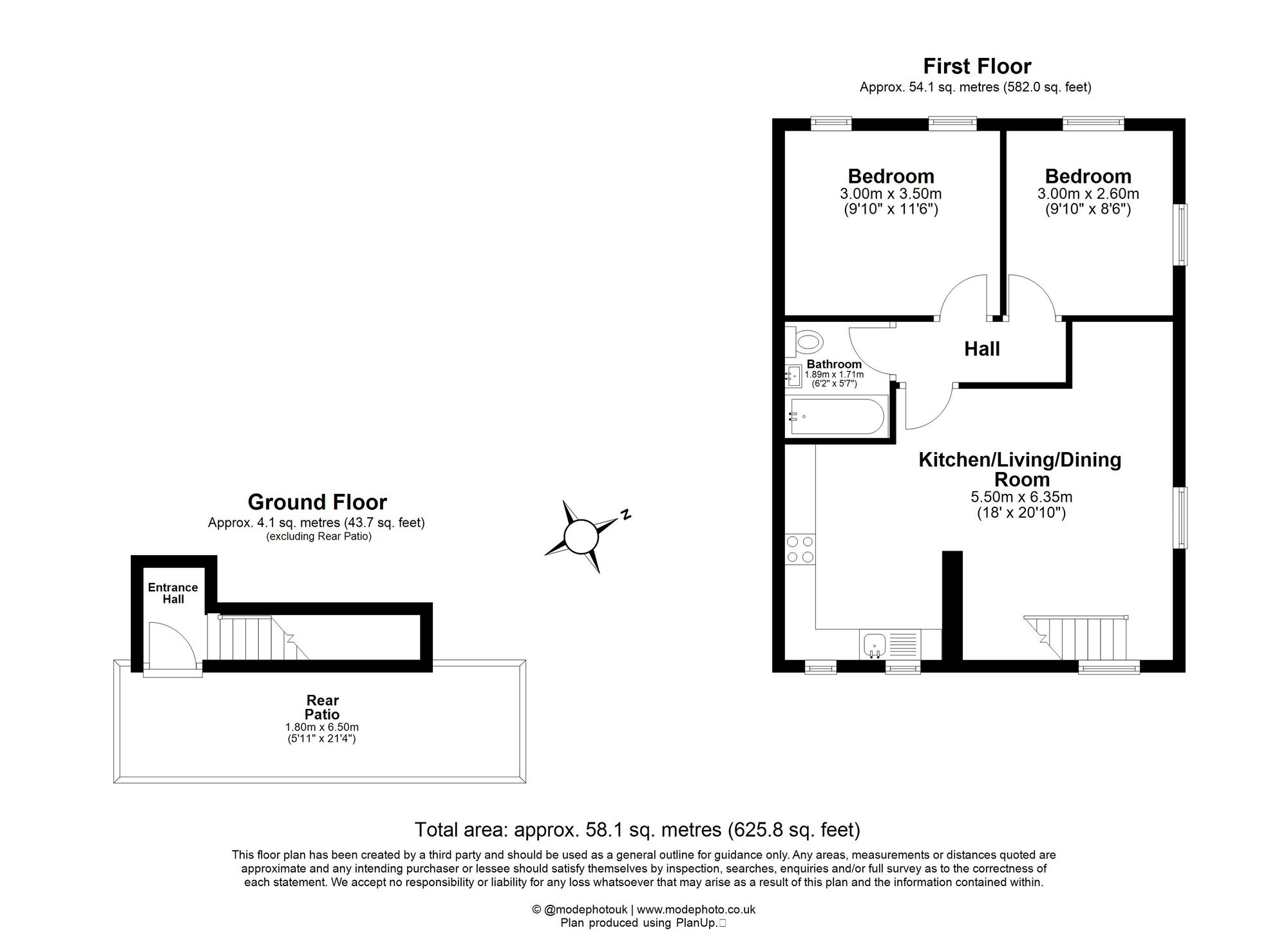 2 Bedroom Flat For Sale - Grove Road, Hitchin, SG5 Floor Plan