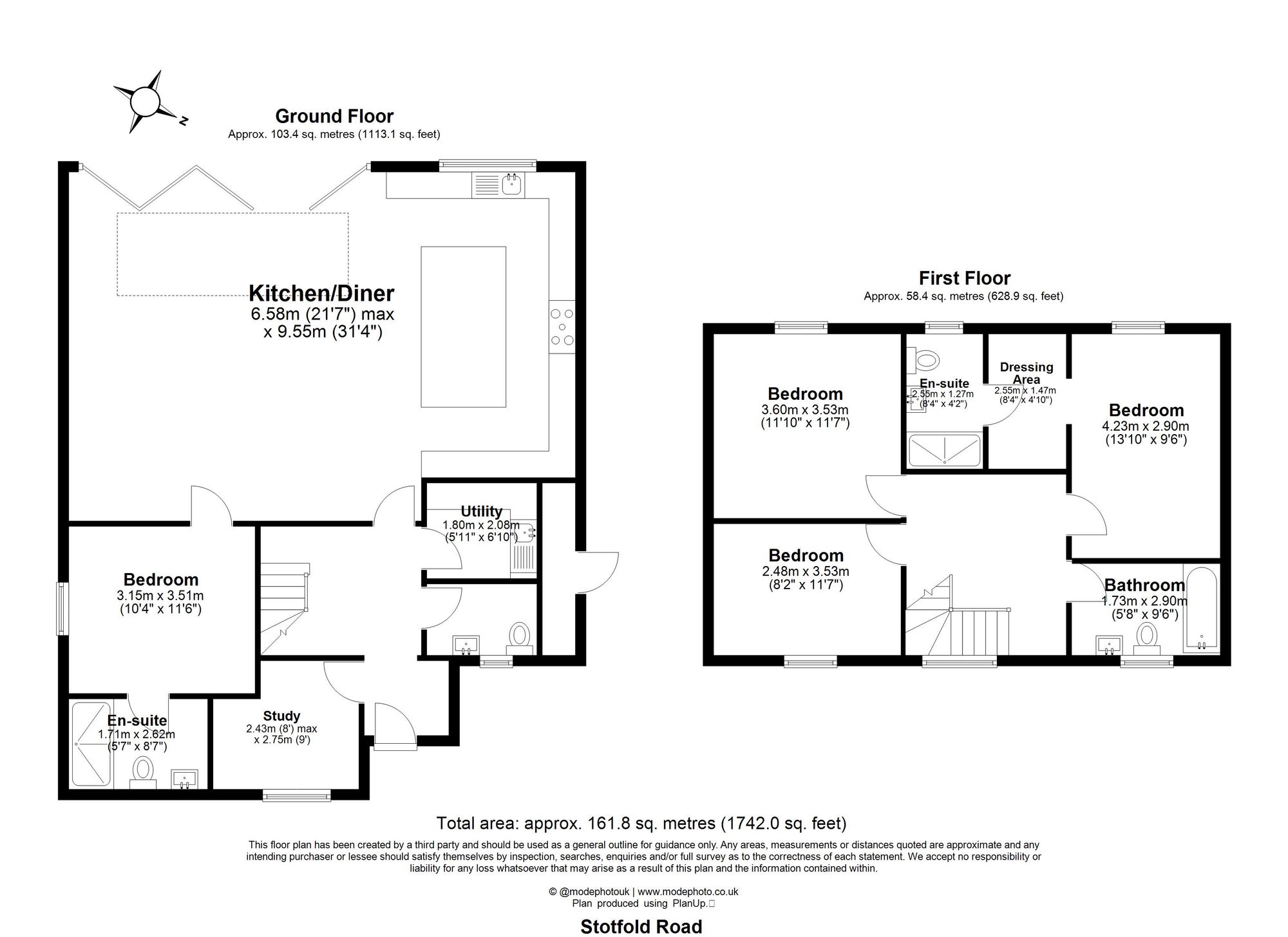 4 Bedroom House For Sale - Stotfold Road, Hitchin, SG4 Floor Plan