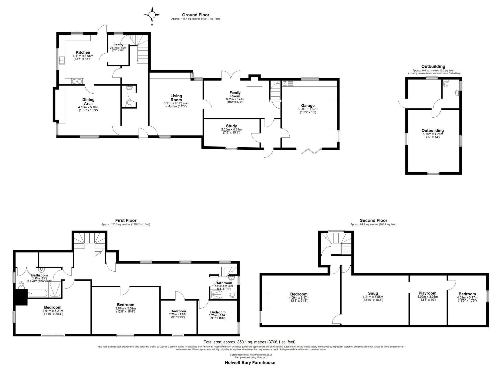 6 Bedroom House For Sale - Bedford Road, Holwell Bury, SG5 Floor Plan