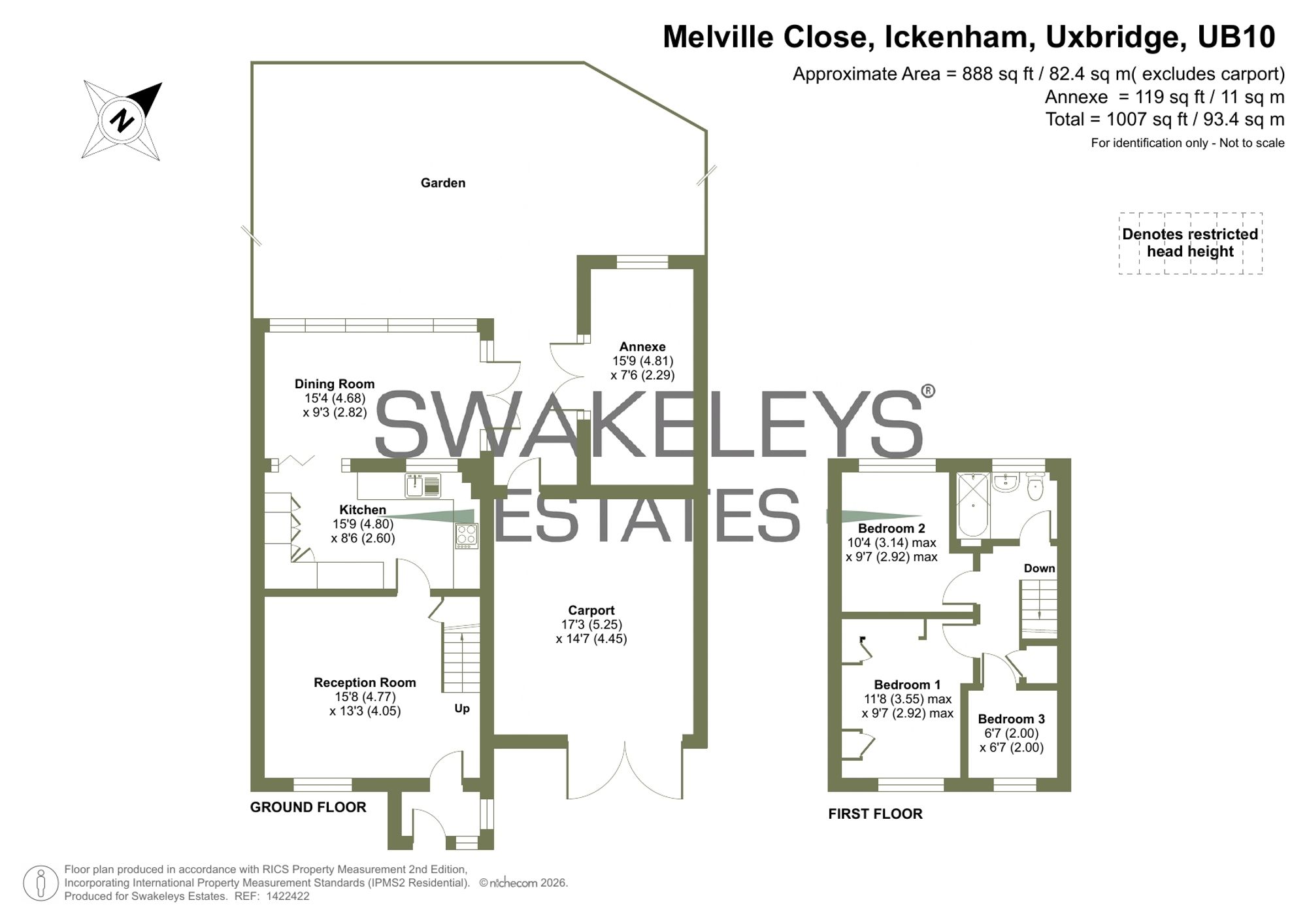 Floor plan for Melville Close