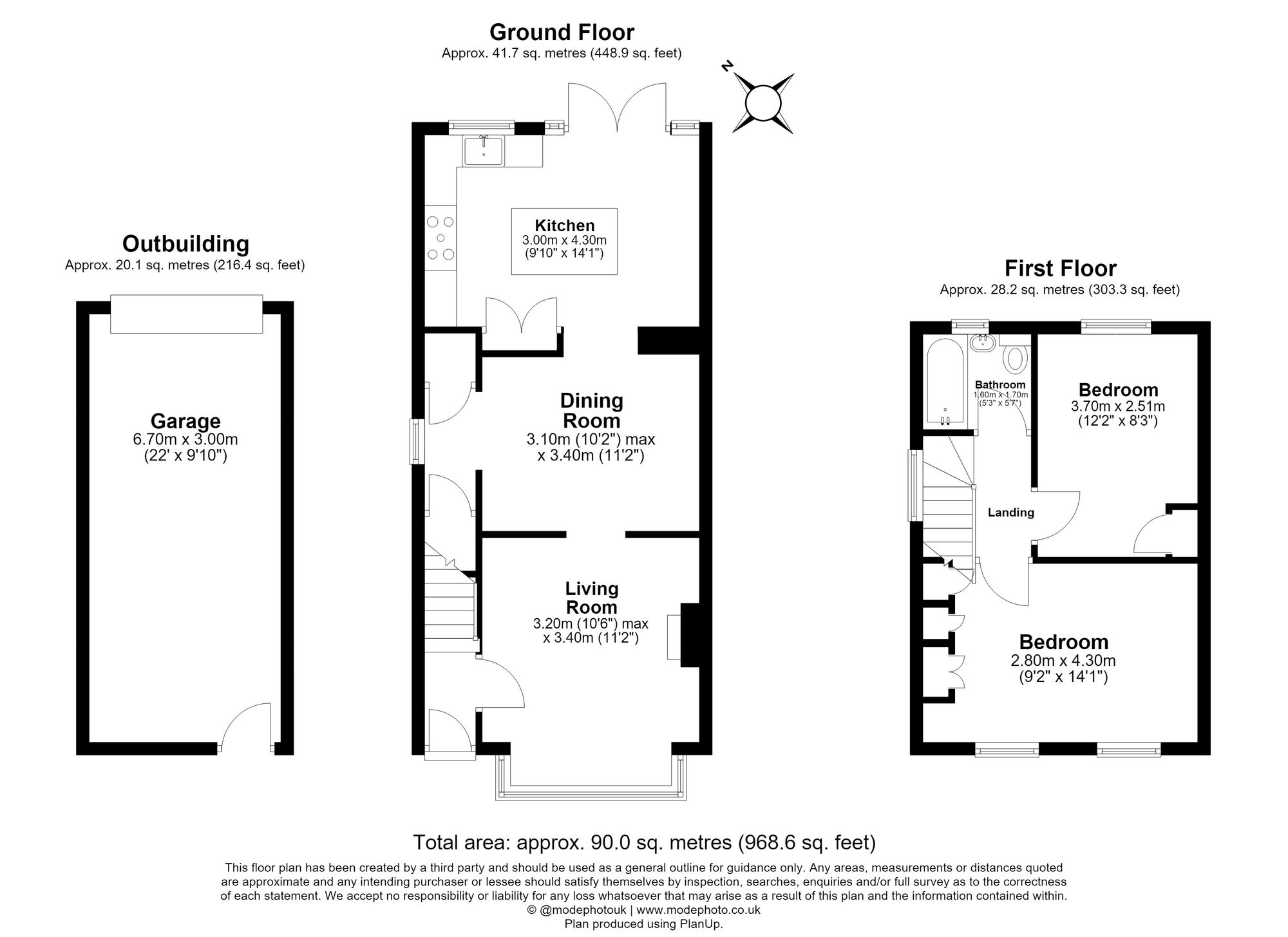 2 Bedroom House For Sale - Conquest Close, Hitchin, SG4 Floor Plan
