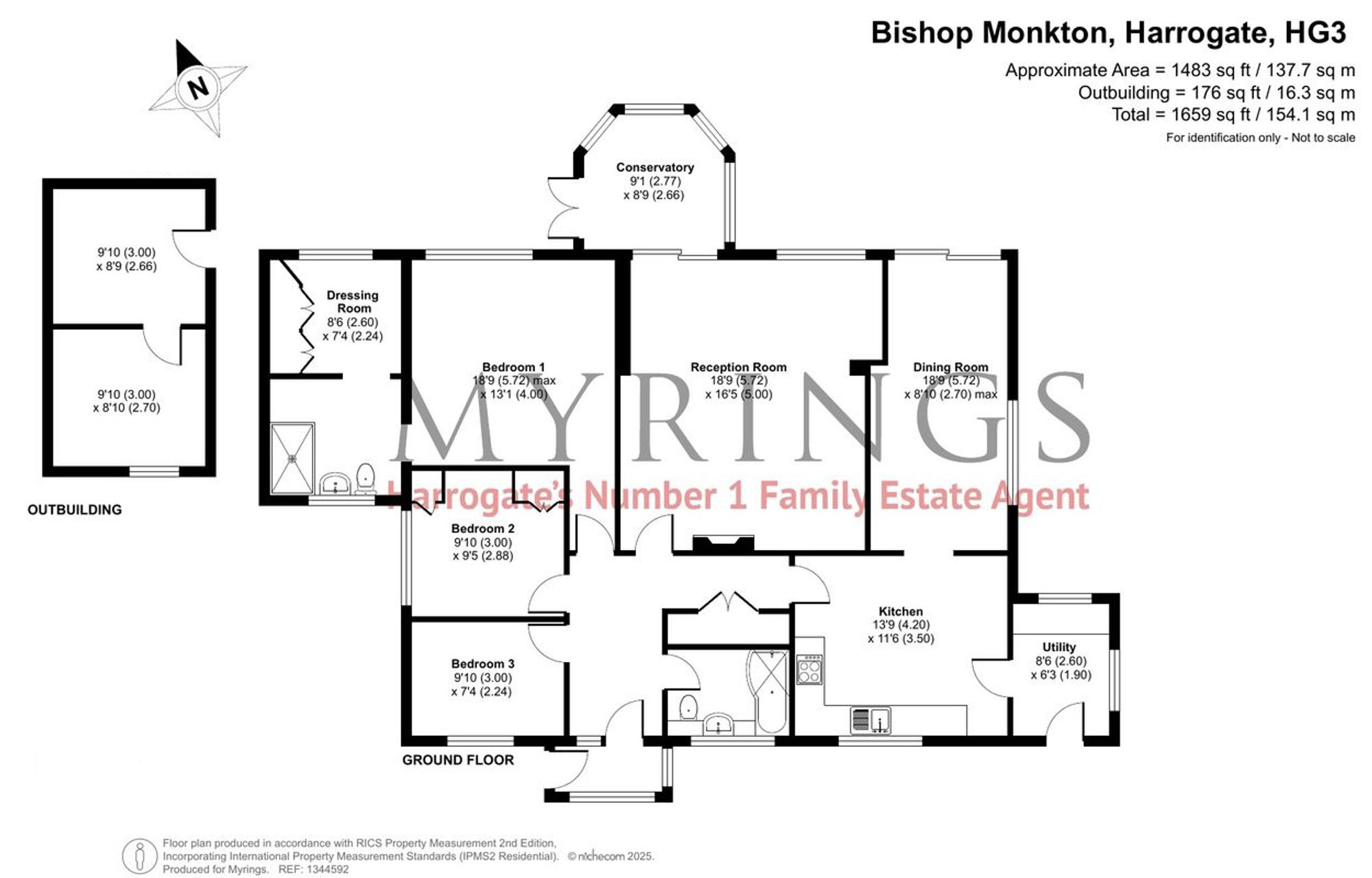 Floorplan for Meadow Croft Drive, Bishop Monkton, HG3