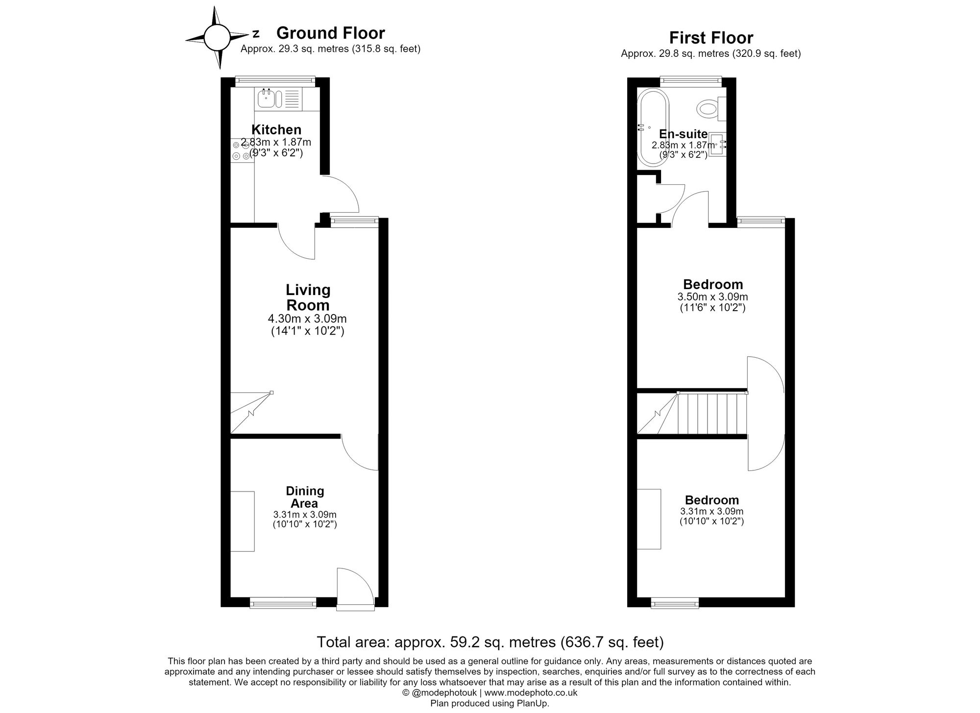 2 Bedroom House For Sale - High Street, Arlesey, SG15 Floor Plan