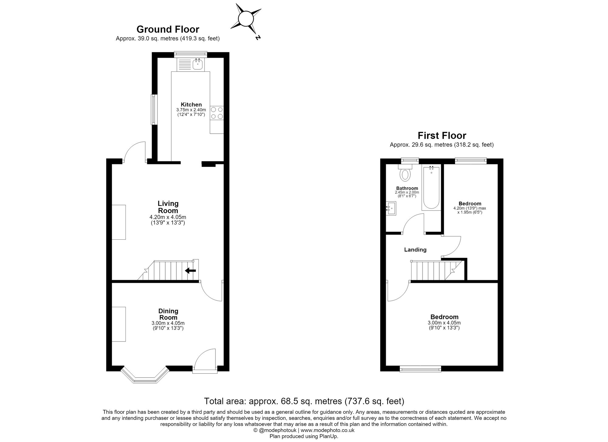 2 Bedroom House For Sale - Stevenage Road, Hitchin, SG4 Floor Plan
