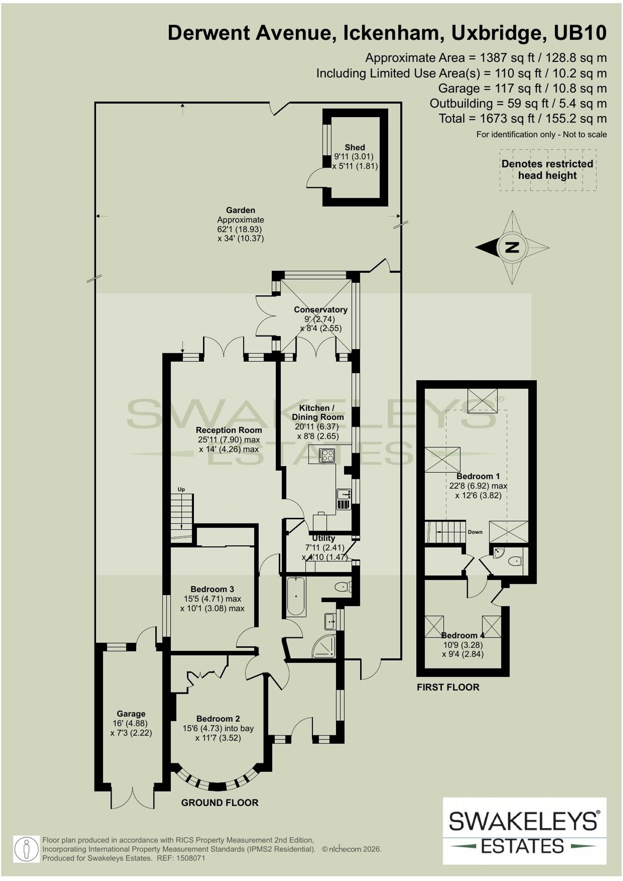 Floor plan for Derwent Avenue