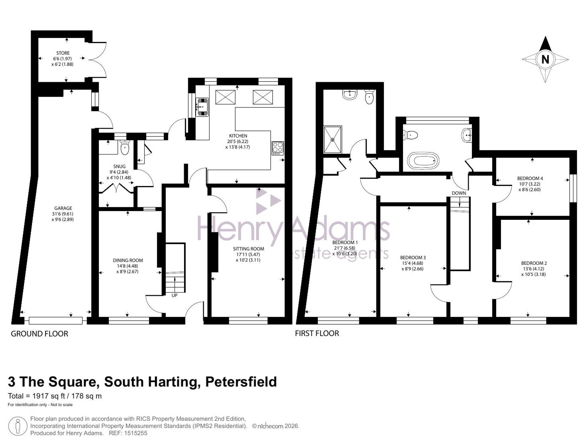 Jasmine Cottage 3 The Square South Harting Petersfield GU31 5PX floorplans