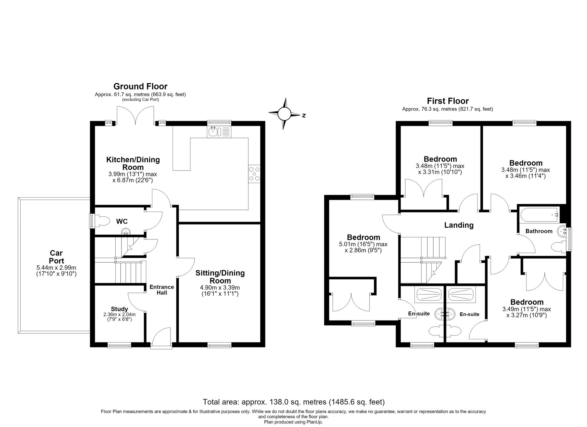 4 Bedroom House For Sale - Gudgeon Meadow, Arlesey, SG15 Floor Plan