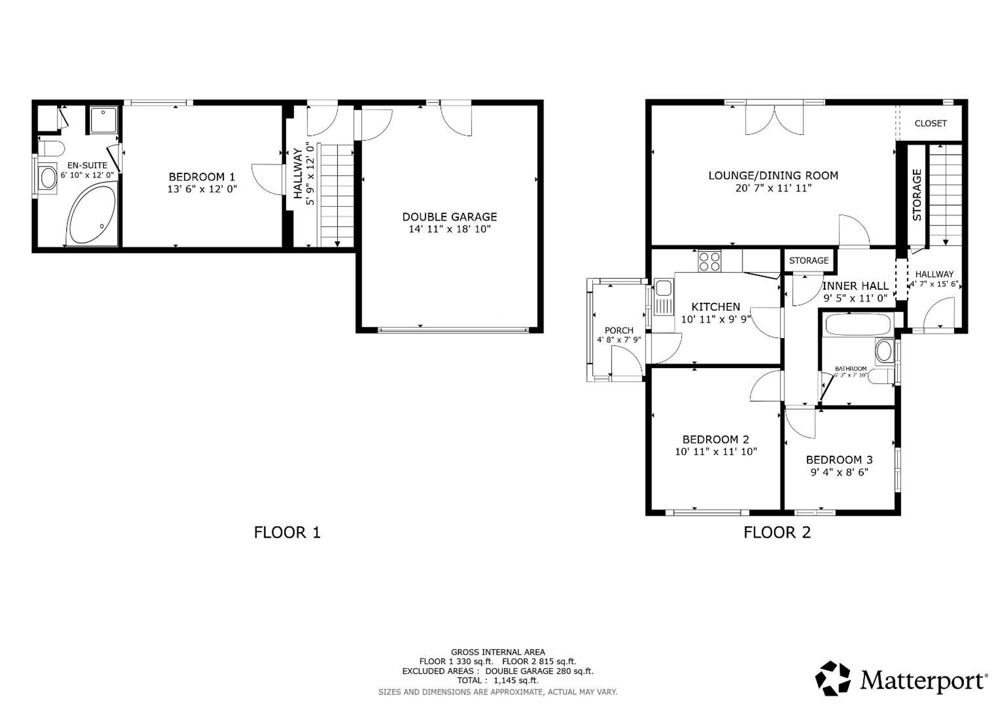 Floor plan — Bishops Walk, St. Asaph, LL17