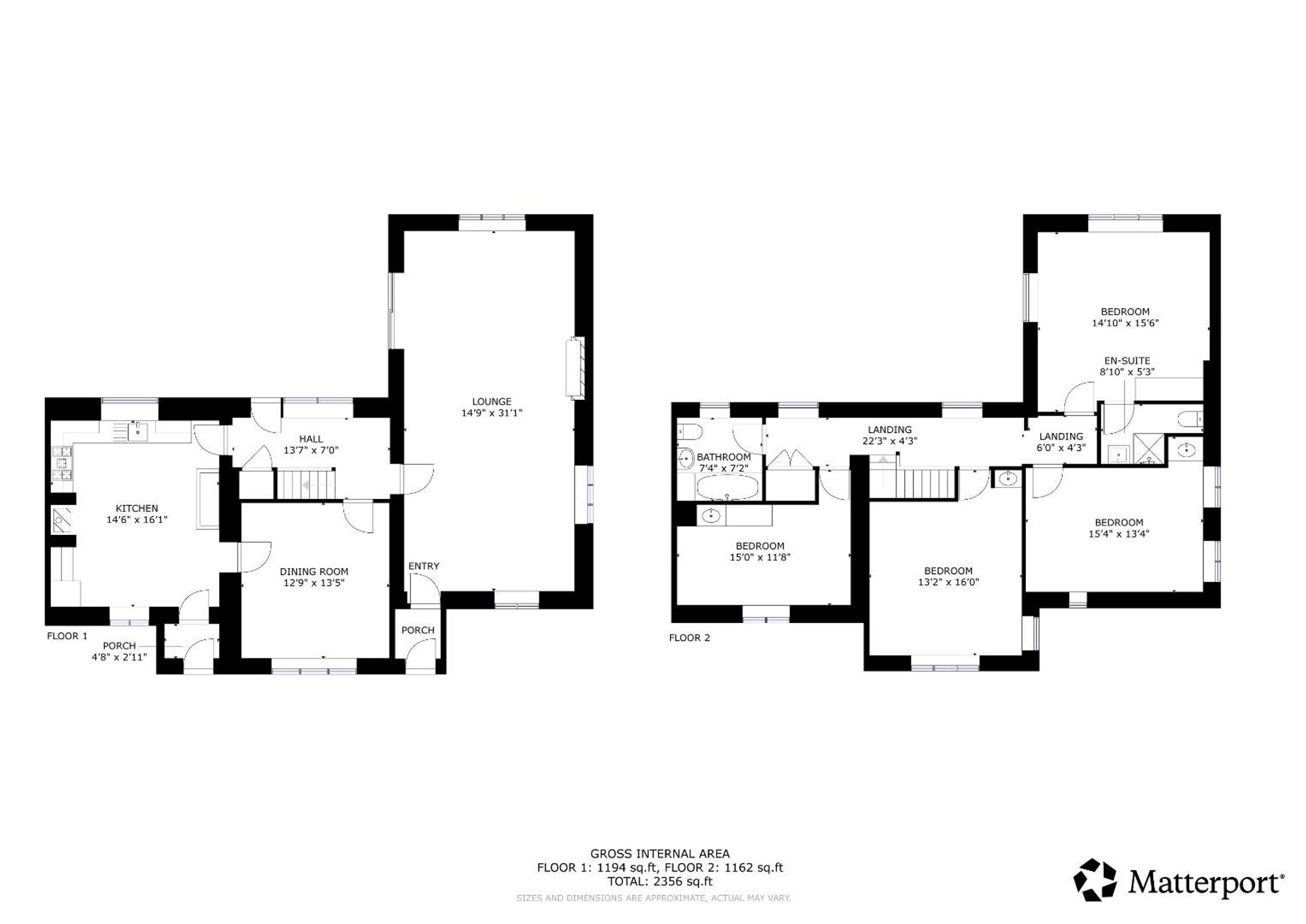 Floor plan — Llanfair Dyffryn Clwyd, Bryn Mair, LL15