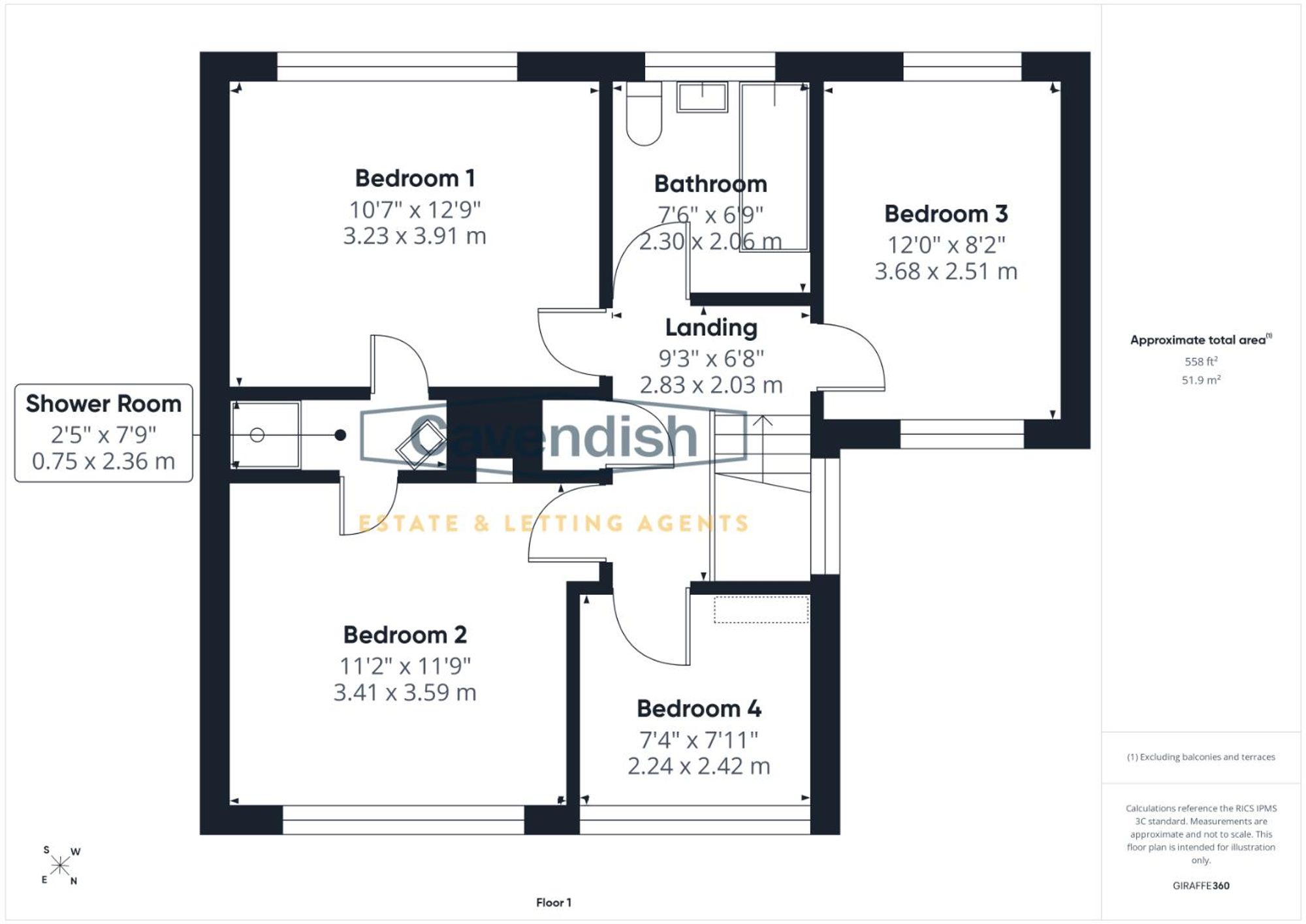 Floor plan — Radnor Drive, Chester, CH4