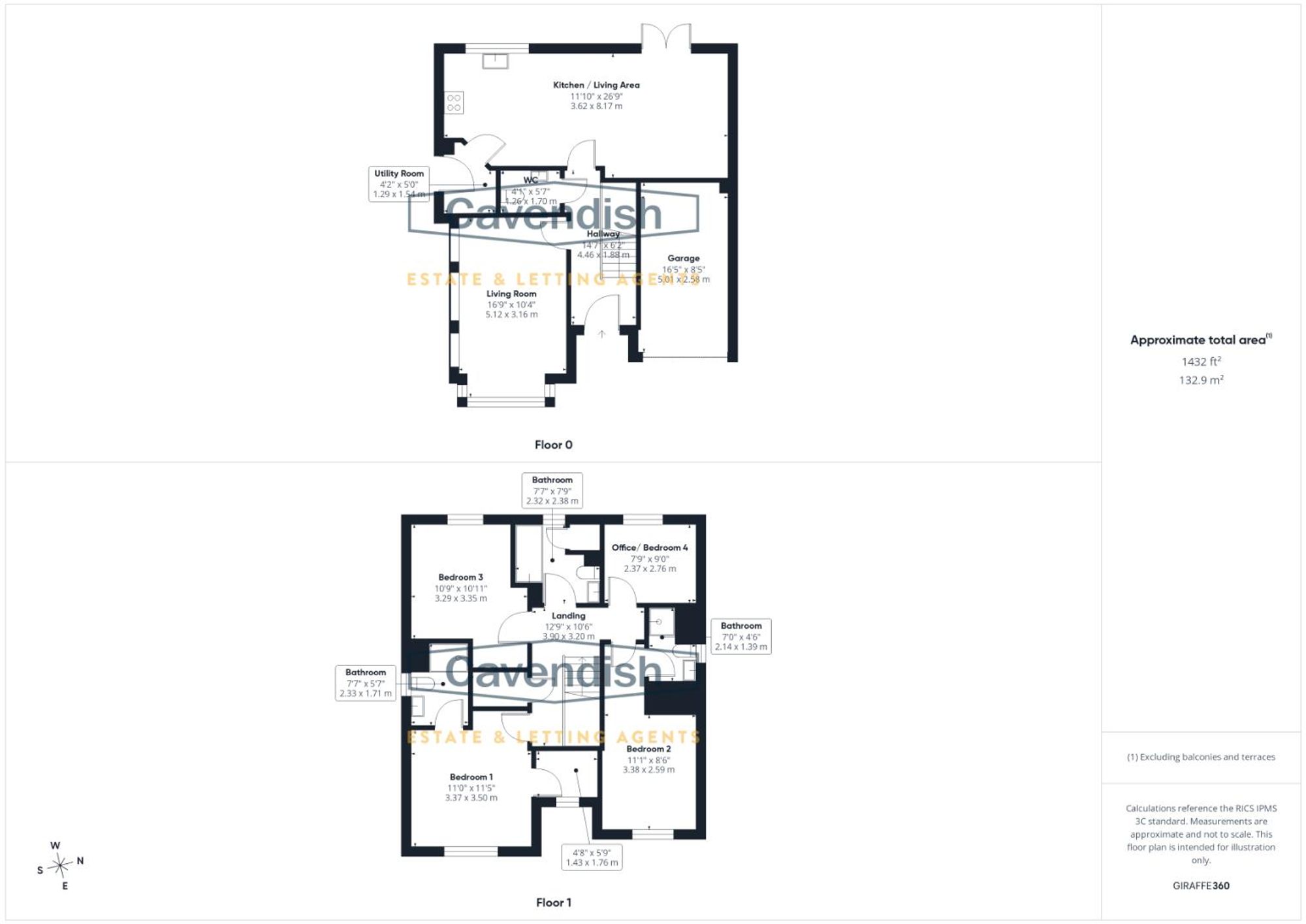 Floor plan — Ffordd Tywod, Mold, CH7