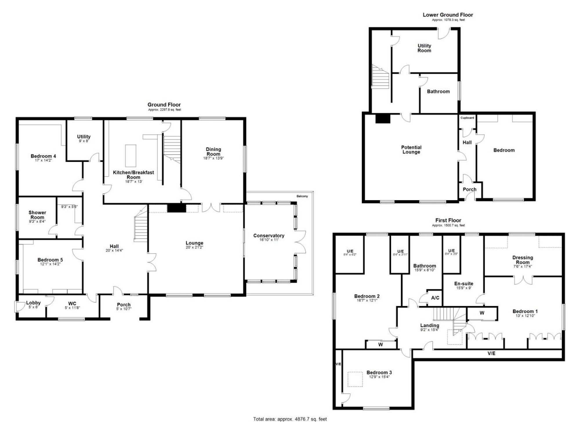 Floor plan — Trefnant, Denbigh, LL16