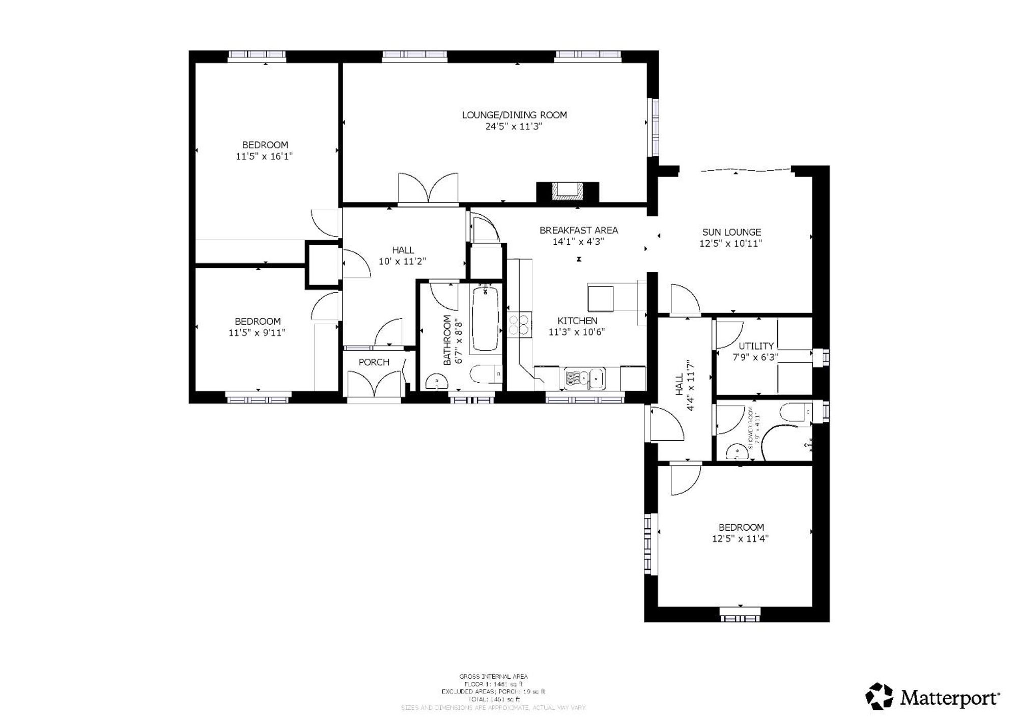Floor plan — Ffordd Rhiw Ial, Llanarmon-Yn-Ial, CH7