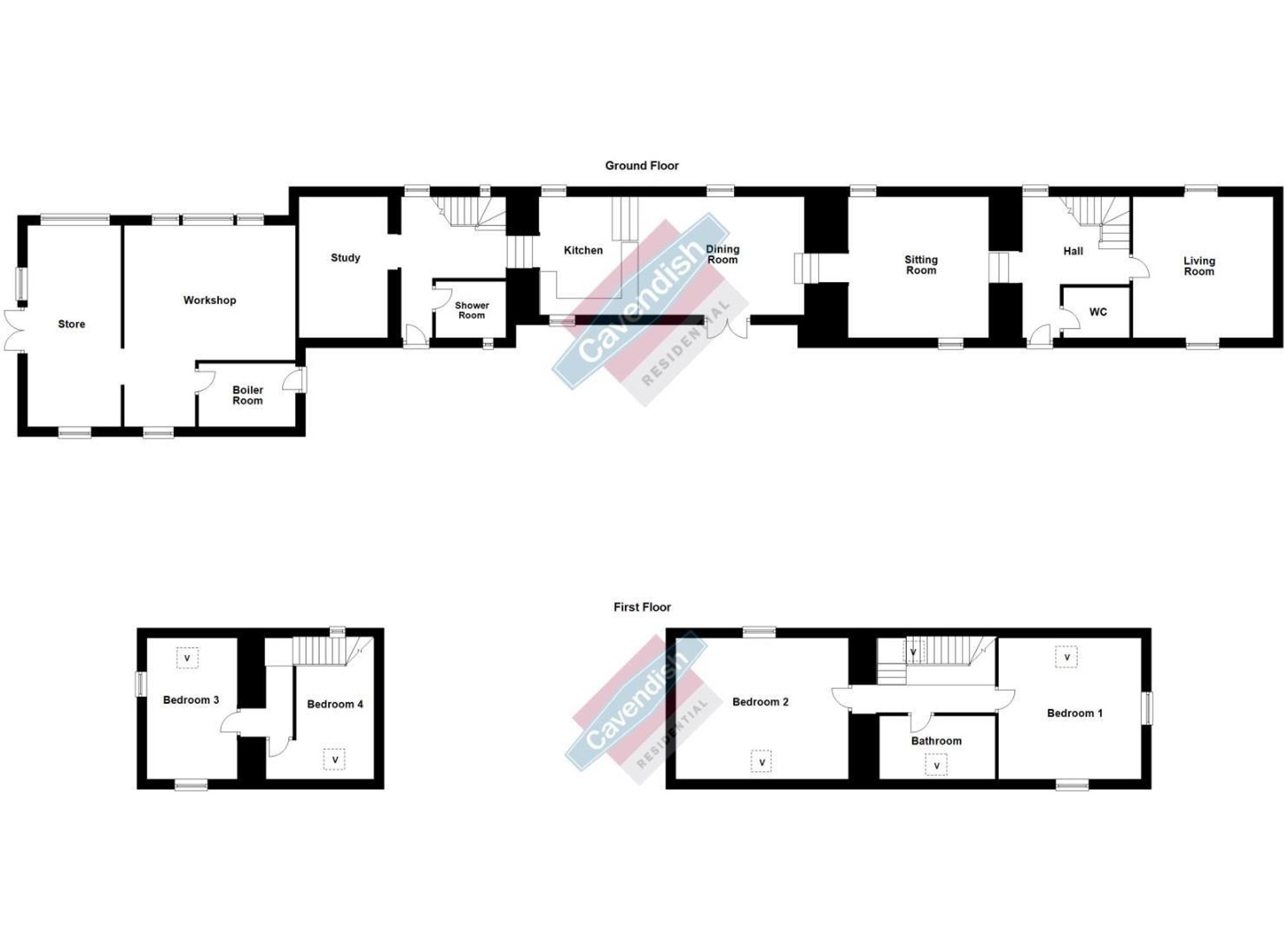 Floor plan — Back Road, Llanarmon-Yn-Ial, CH7