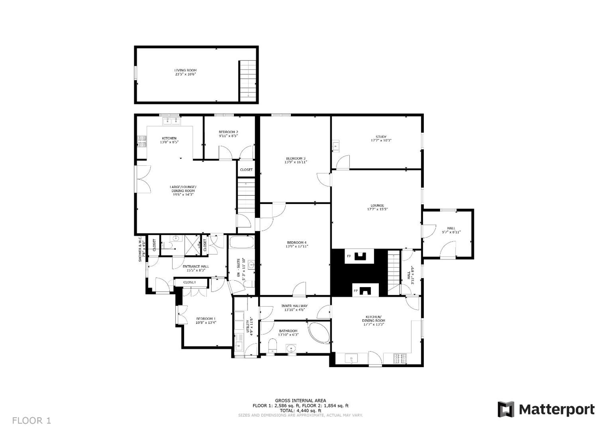 Floor plan — Upper Clwyd Street, Ruthin, LL15