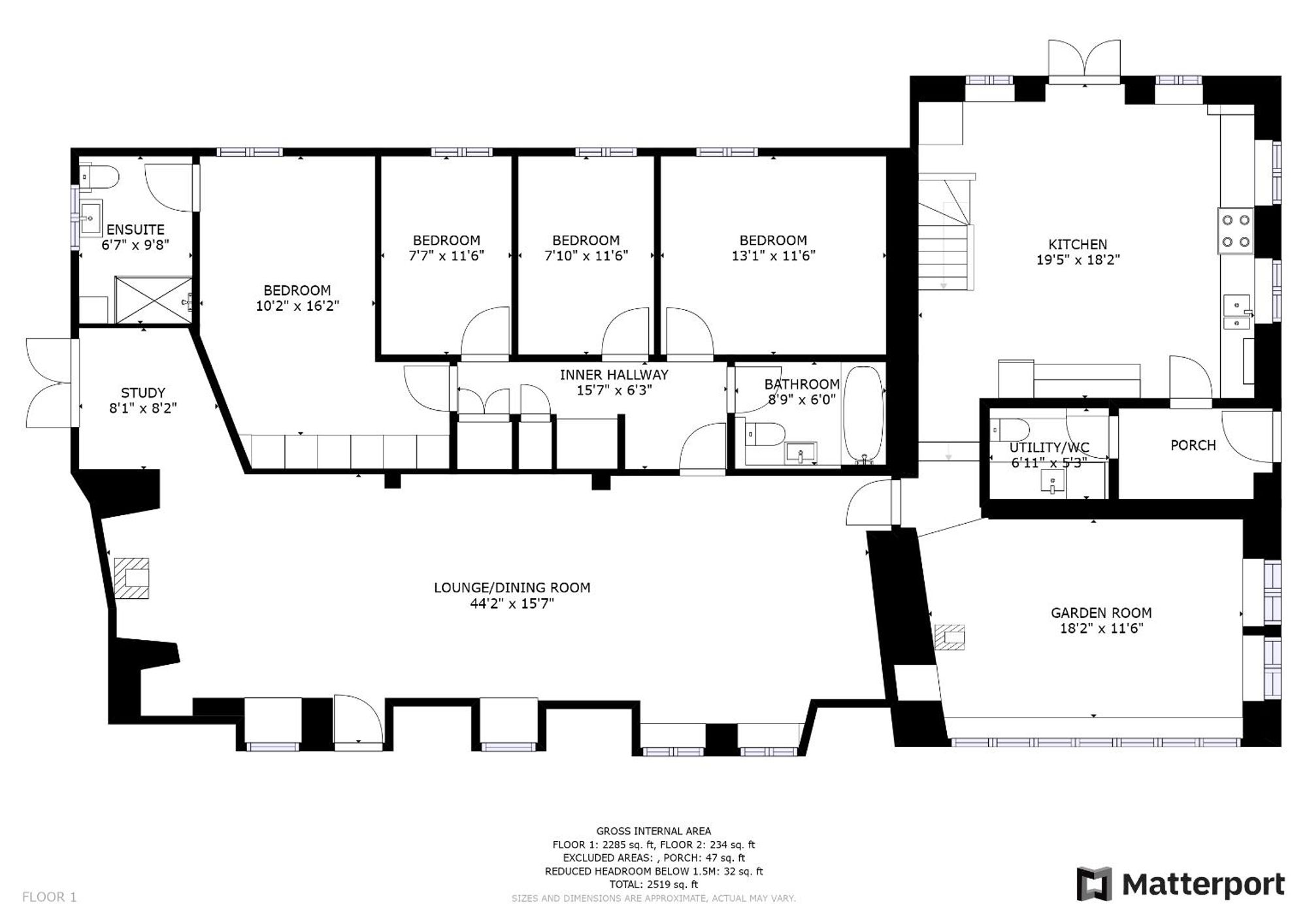 Floor plan — Pentre, Cilcain, CH7