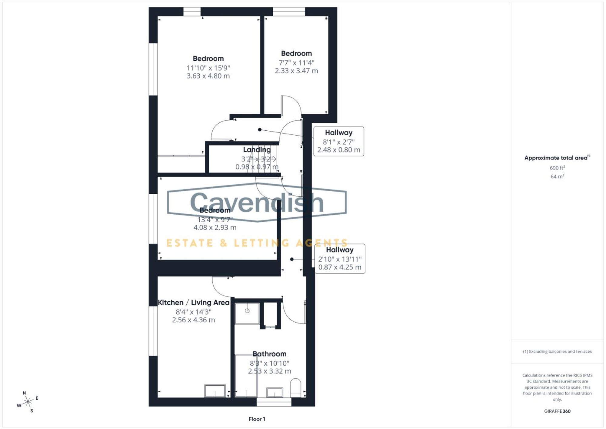 Floor plan — Rhosesmor, Mold, CH7