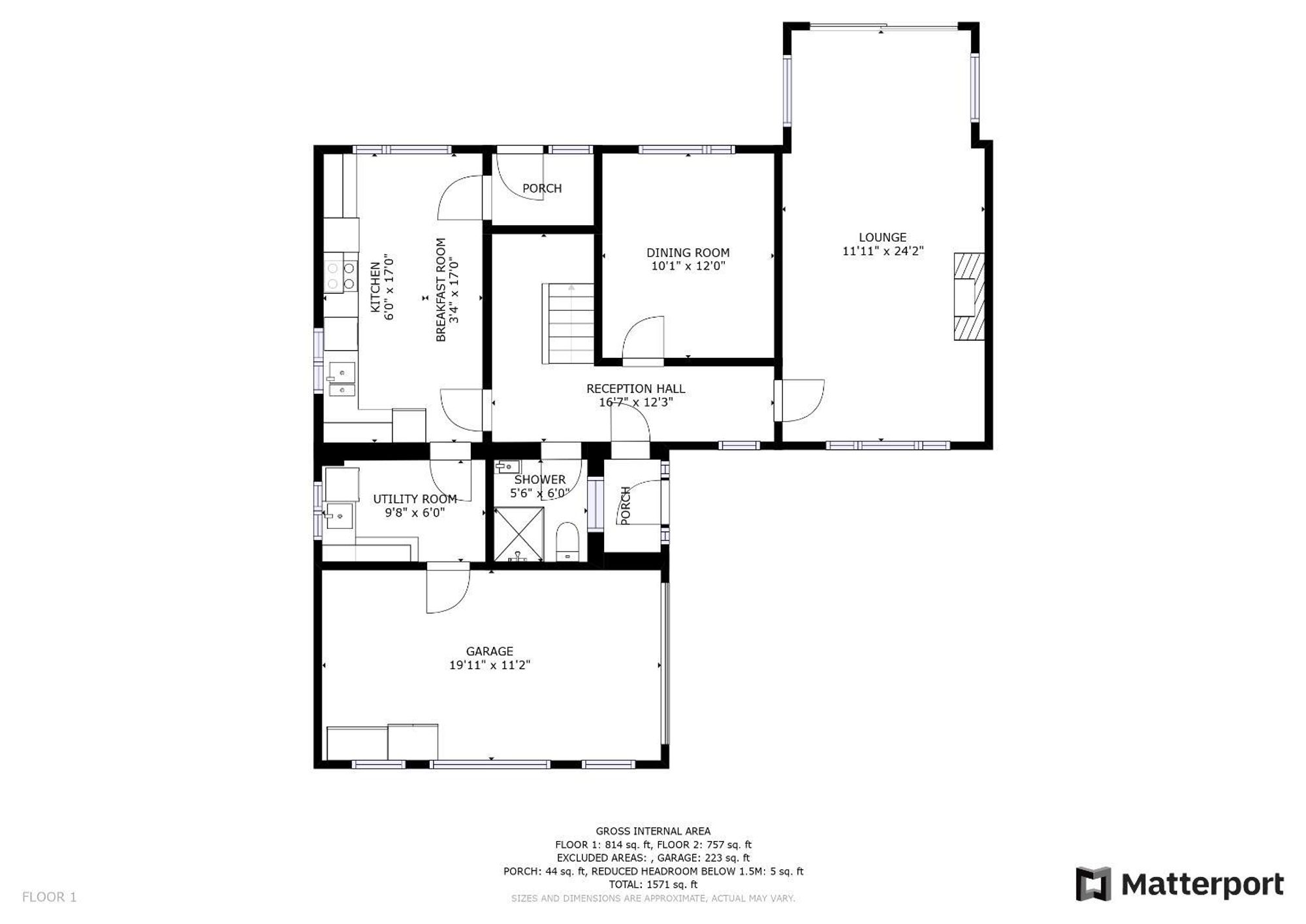 Floor plan — Llanfair Dyffryn Clwyd, Ruthin, LL15