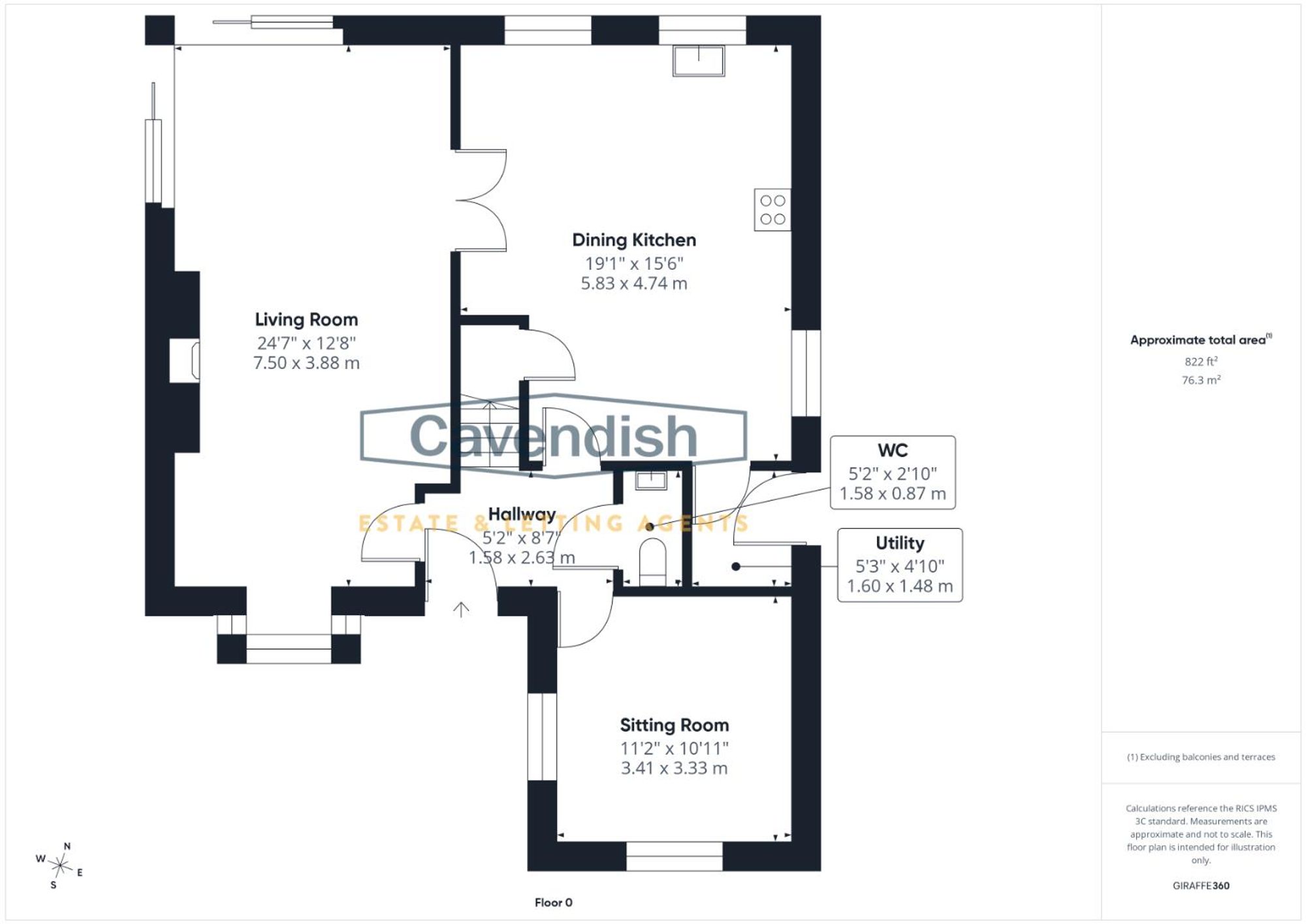 Floor plan — Gatesheath Lane, Tattenhall, CH3