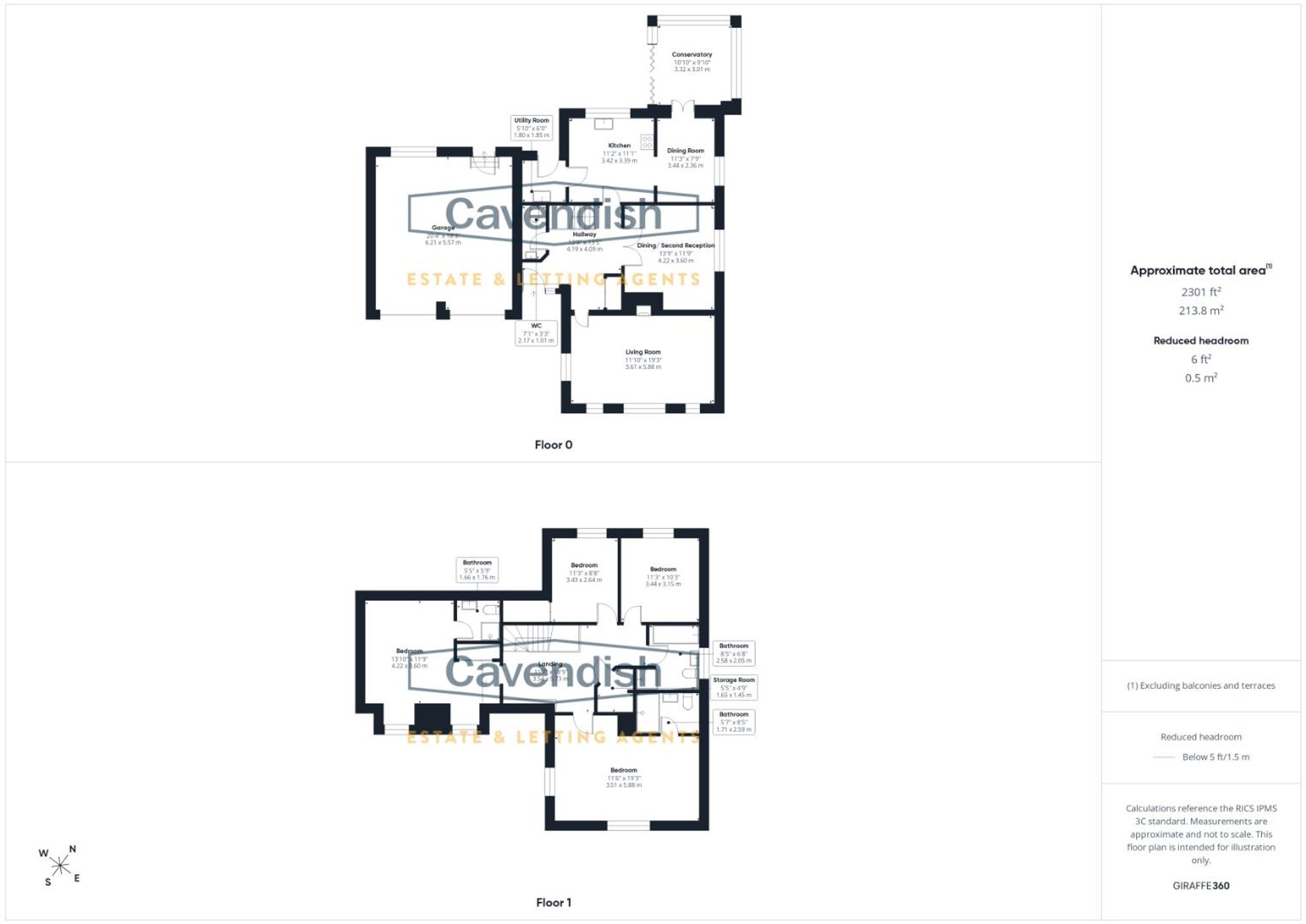 Floor plan — Upper Bryn Coch, Mold, CH7
