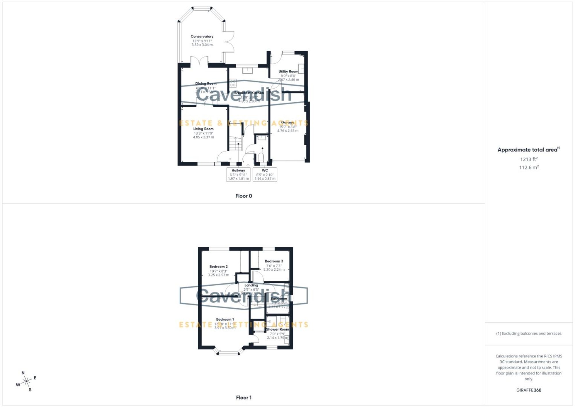 Floor plan — Foxall Way, Great Sutton, CH66