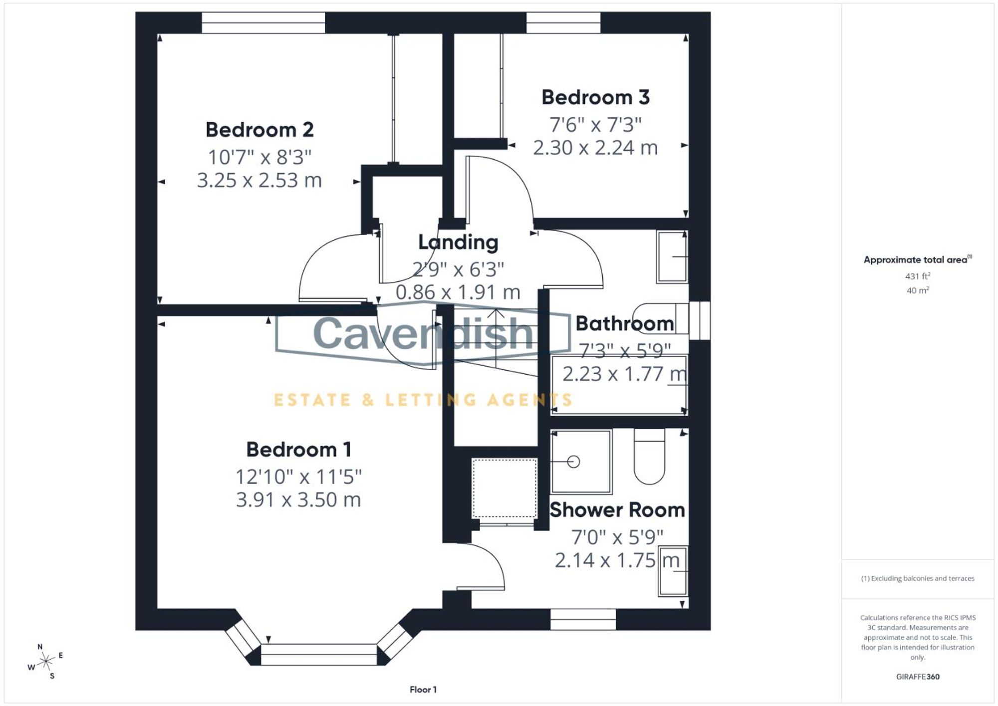 Floor plan — Foxall Way, Great Sutton, CH66