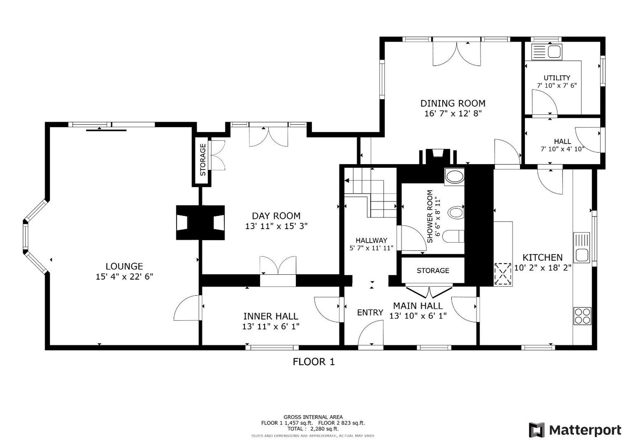 Floor plan — Pentre Coch, Ruthin, LL15