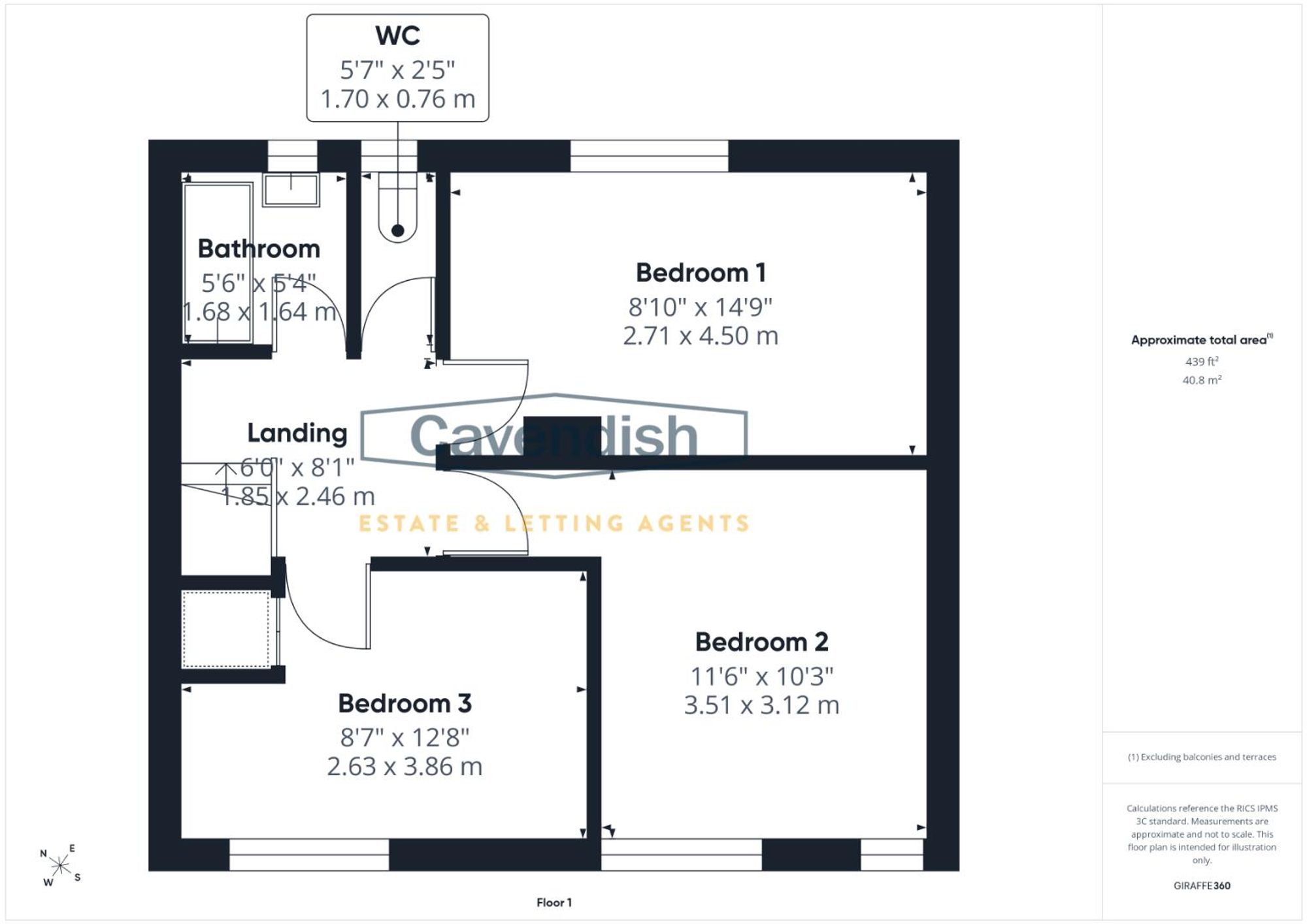 Floor plan — Dukesway, Upton, CH2