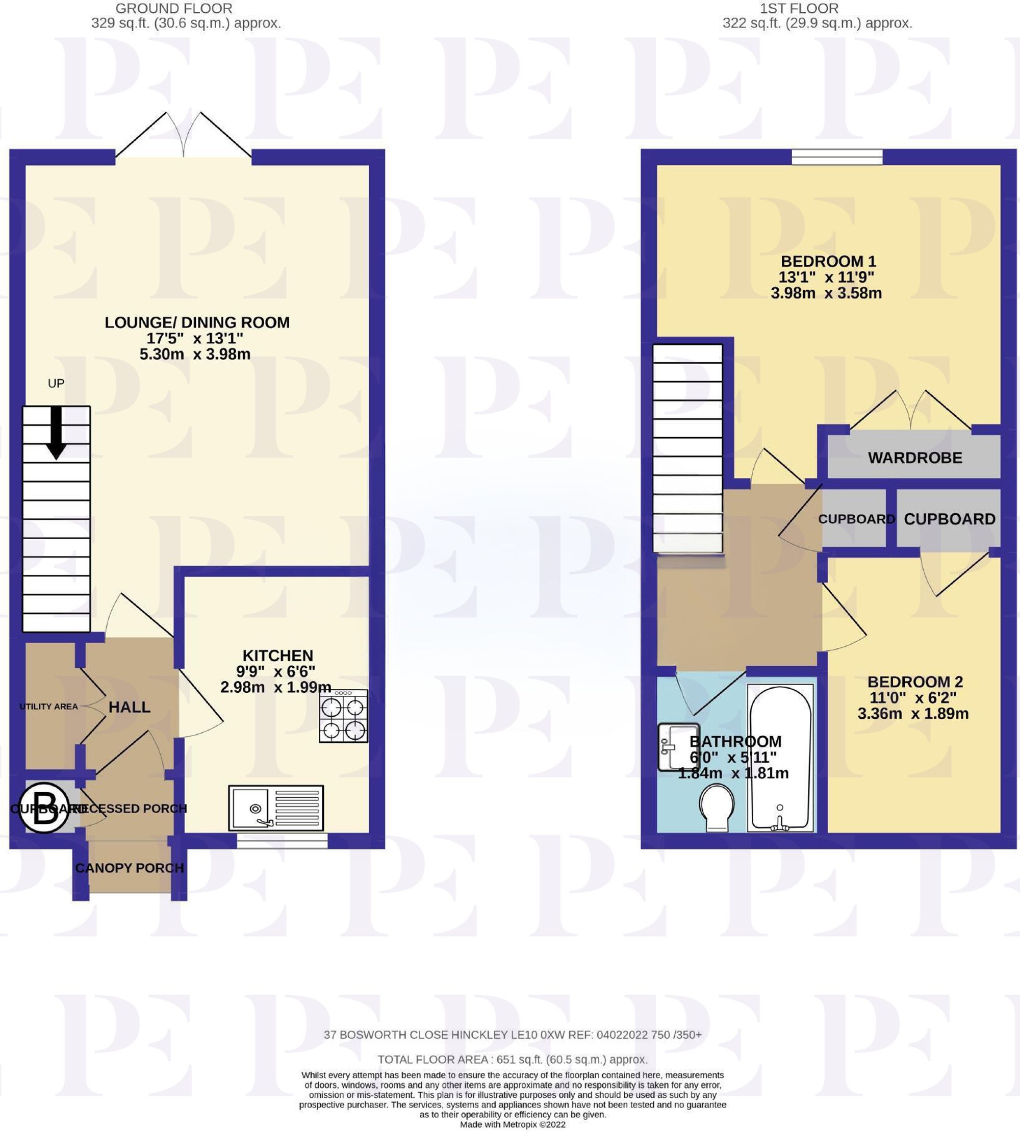 Bosworth Close, Hinckley, LE10 Floorplan