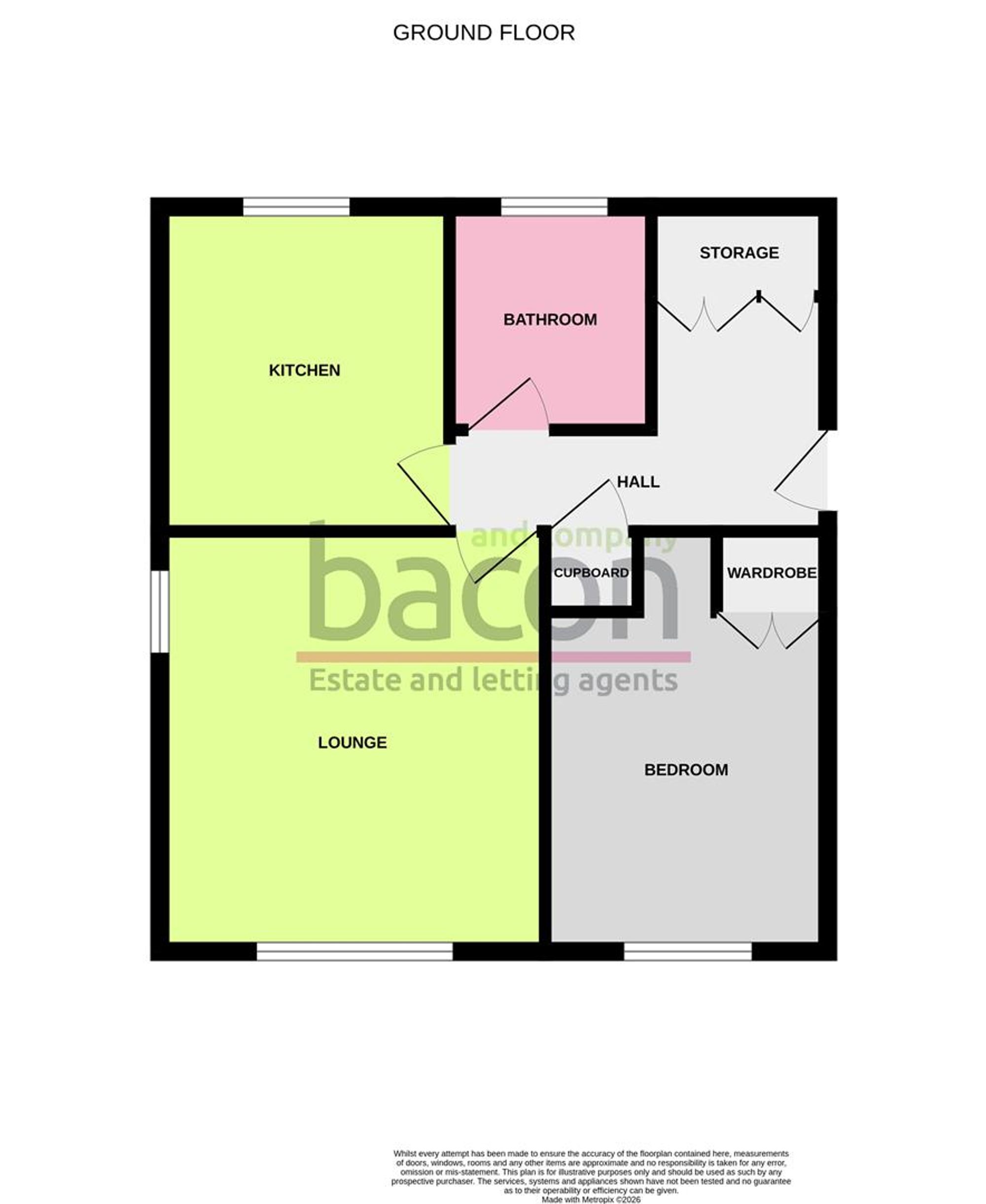 Floor Plan | Apartment | Flat 7, Brooklyn Court Brooklyn Avenue, Worthing, BN11 5QP | For Sale