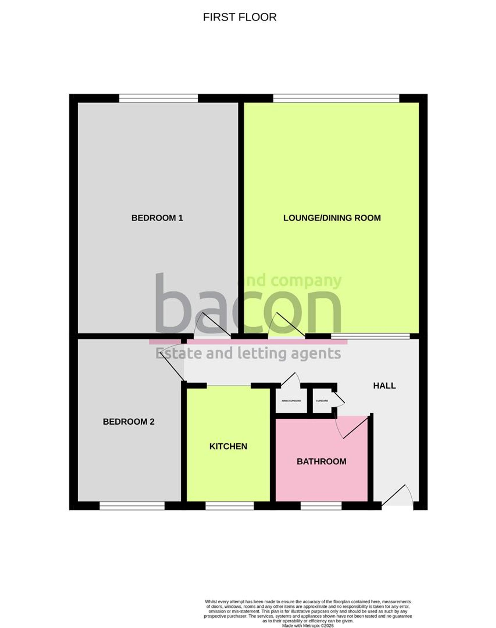 Floor Plan | Apartment | Flat 4, Devonshire Lodge Brooklyn Avenue, Worthing, BN11 5QN | For Sale